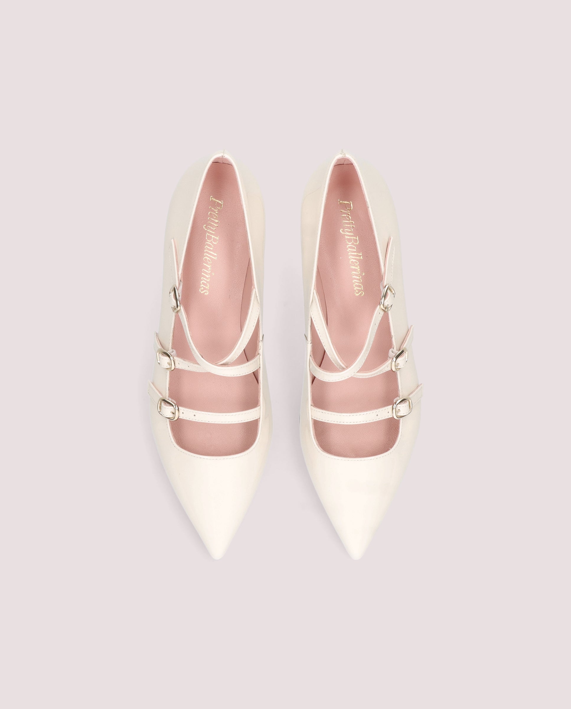 Clementine Patent Leather Ballet Flats in WHITE