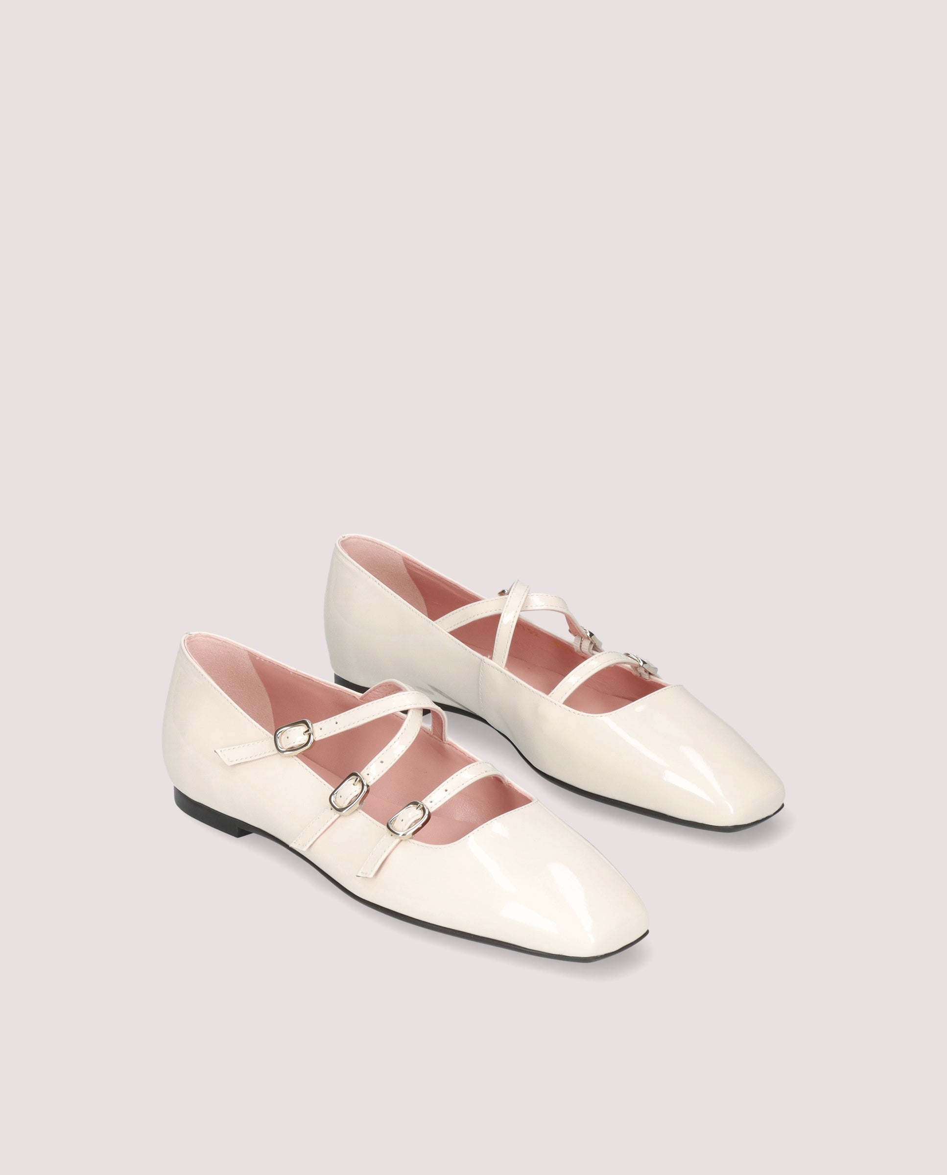 Camille Ballerinas WHITE PATENT LEATHER
