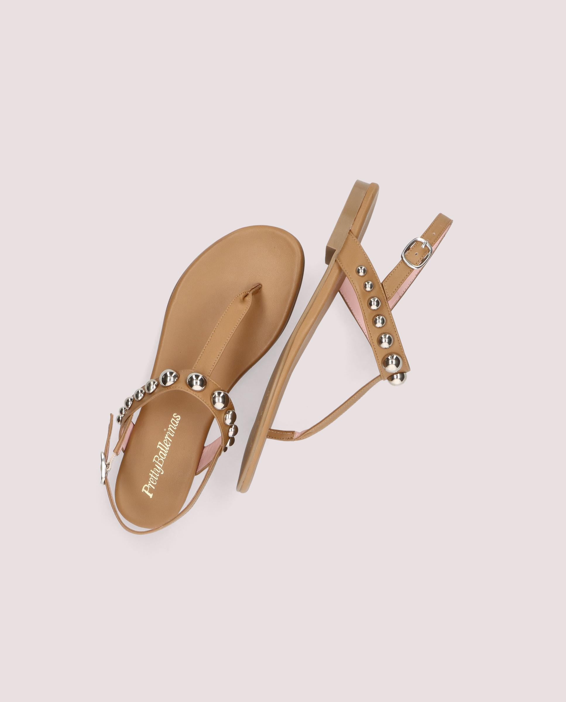 Judy sandal in tan leather