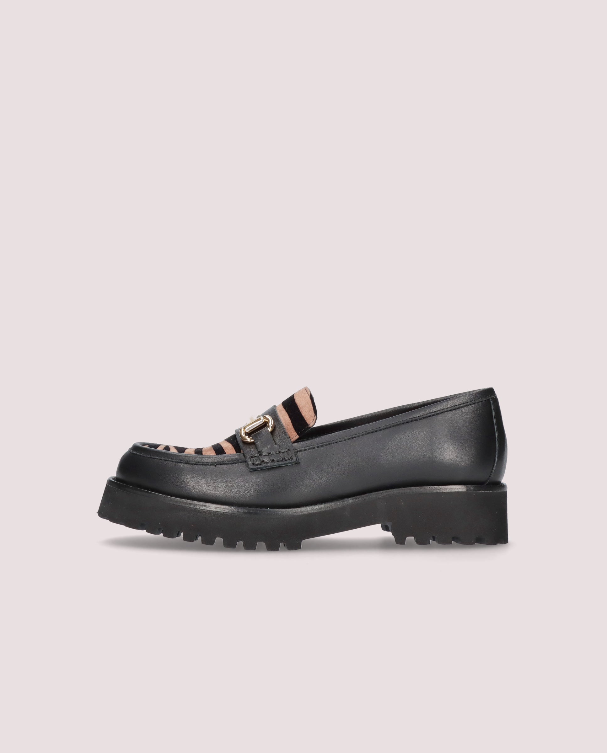 Mocassins en cuir noir Ashley