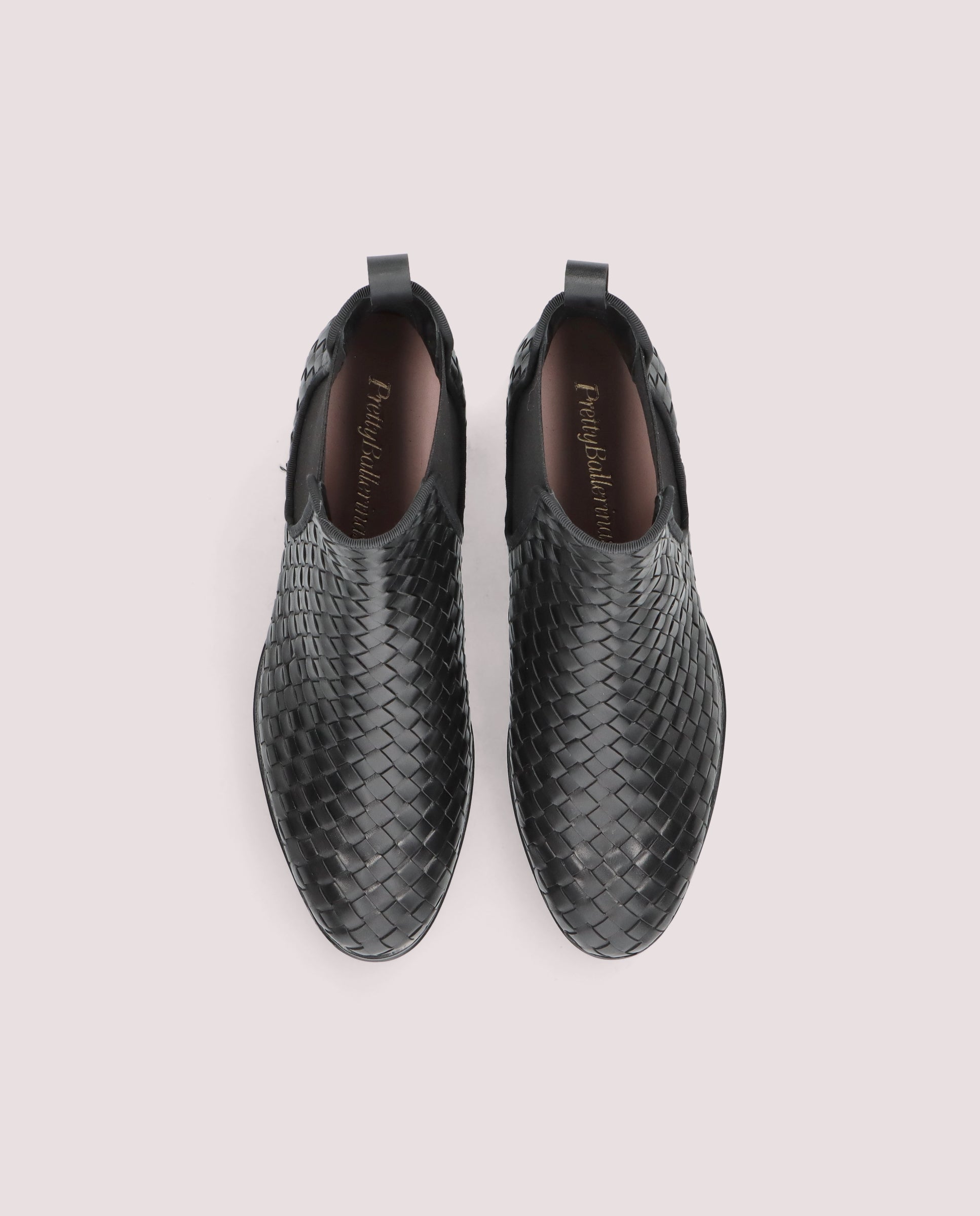 Alternative view of Pat boot in black woven leather by PrettyBallerinas
