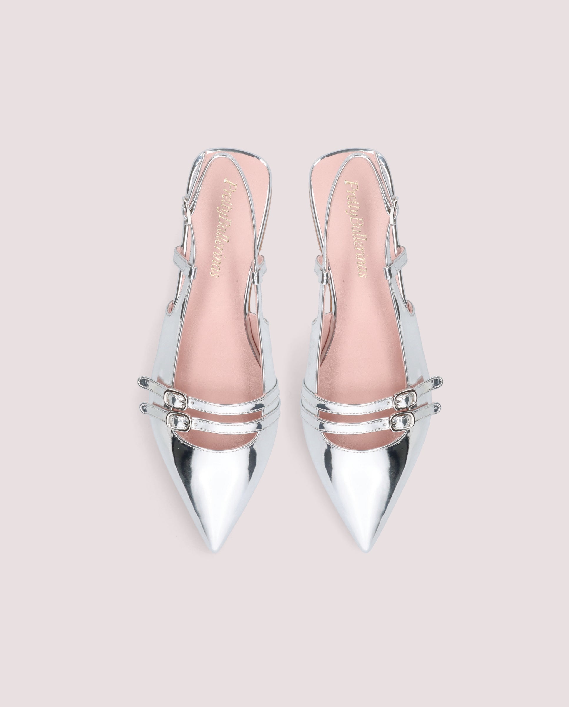 Alternative view of Bailarinas Yvette Plateados Tejidos metalizados by PrettyBallerinas