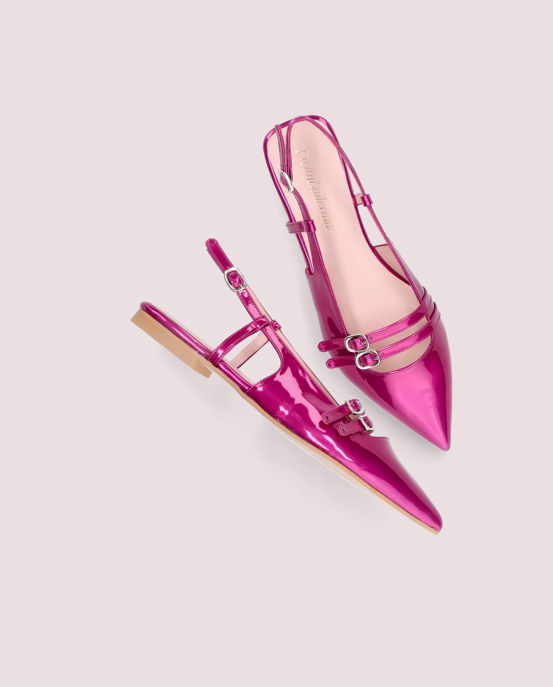 Bailarinas Yvette Rosas Tejidos metalizados