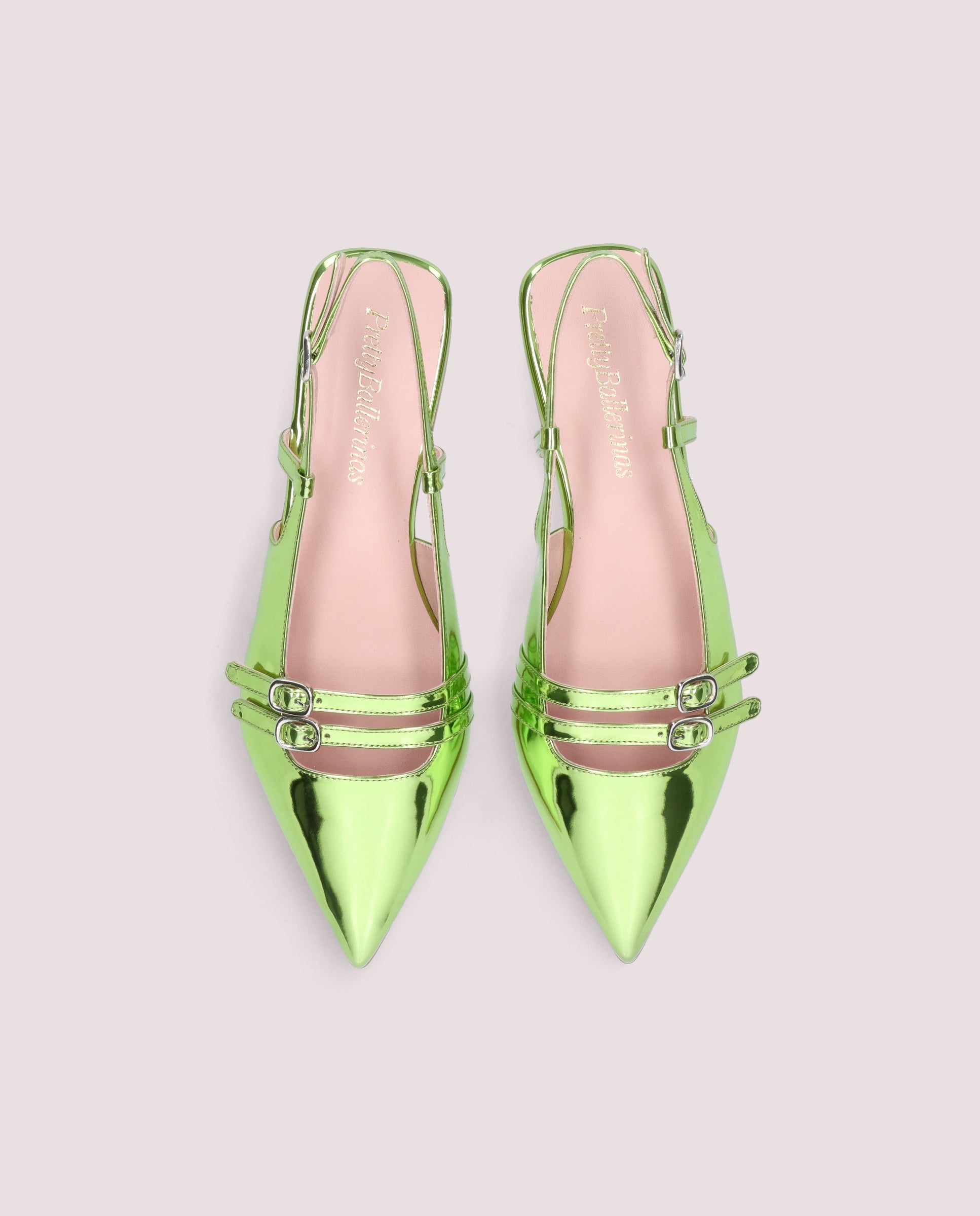 Alternative view of Bailarinas Yvette Verdes Tejidos metalizados by PrettyBallerinas