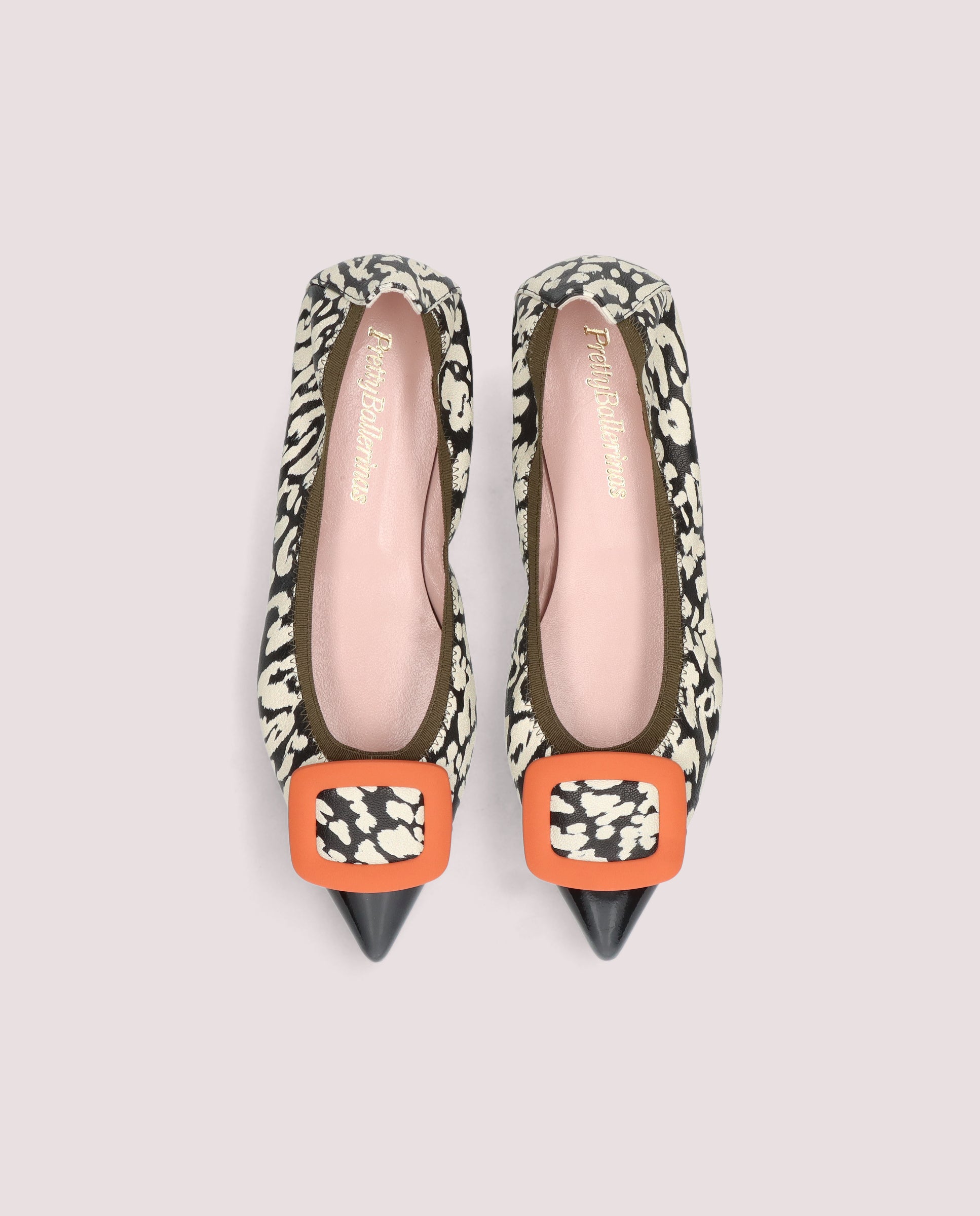 Alternative view of Ella Ballet Flats BLACK PRINTED LEATHERS by PrettyBallerinas