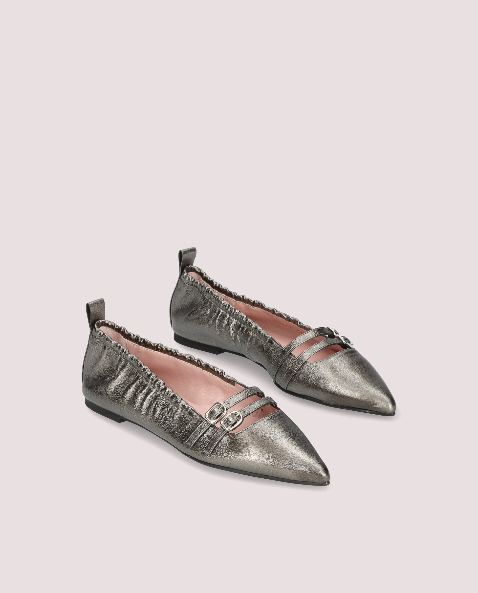 Ella Ballet Flats SILVER METALLIC LEATHERS
