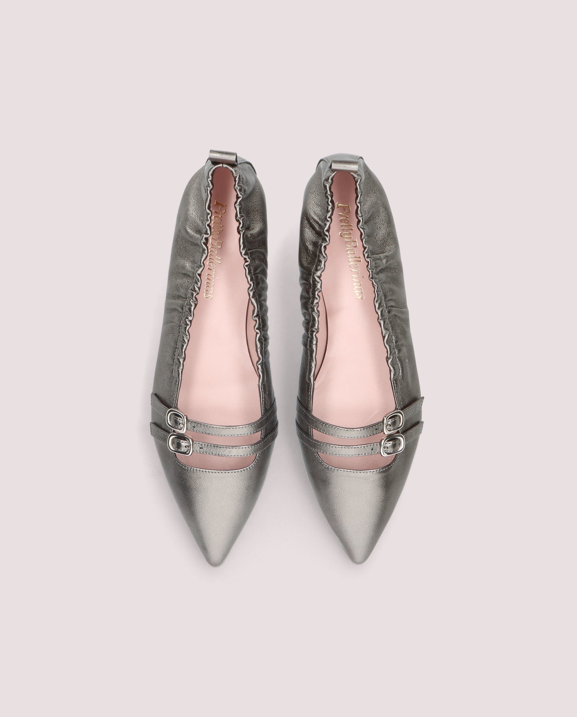 Vista alternativa de Bailarinas Ella Plateados Pieles metalizadas por PrettyBallerinas