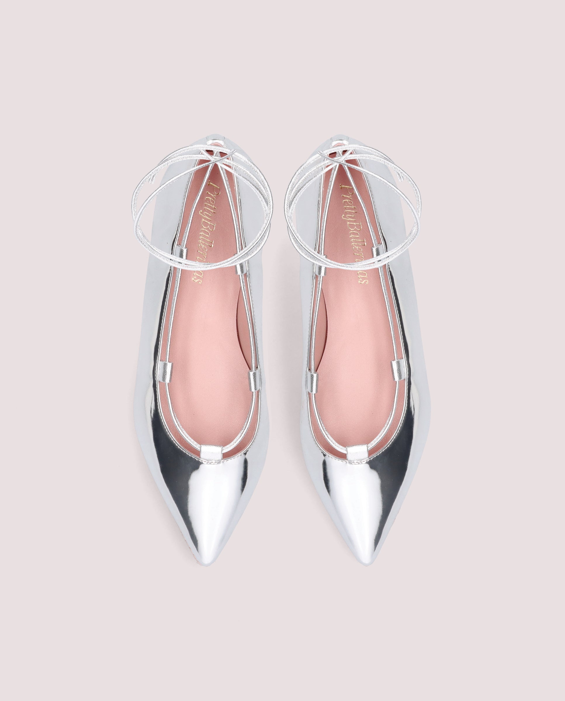 Vista alternativa de Bailarinas Ella Plateados Tejidos metalizados por PrettyBallerinas