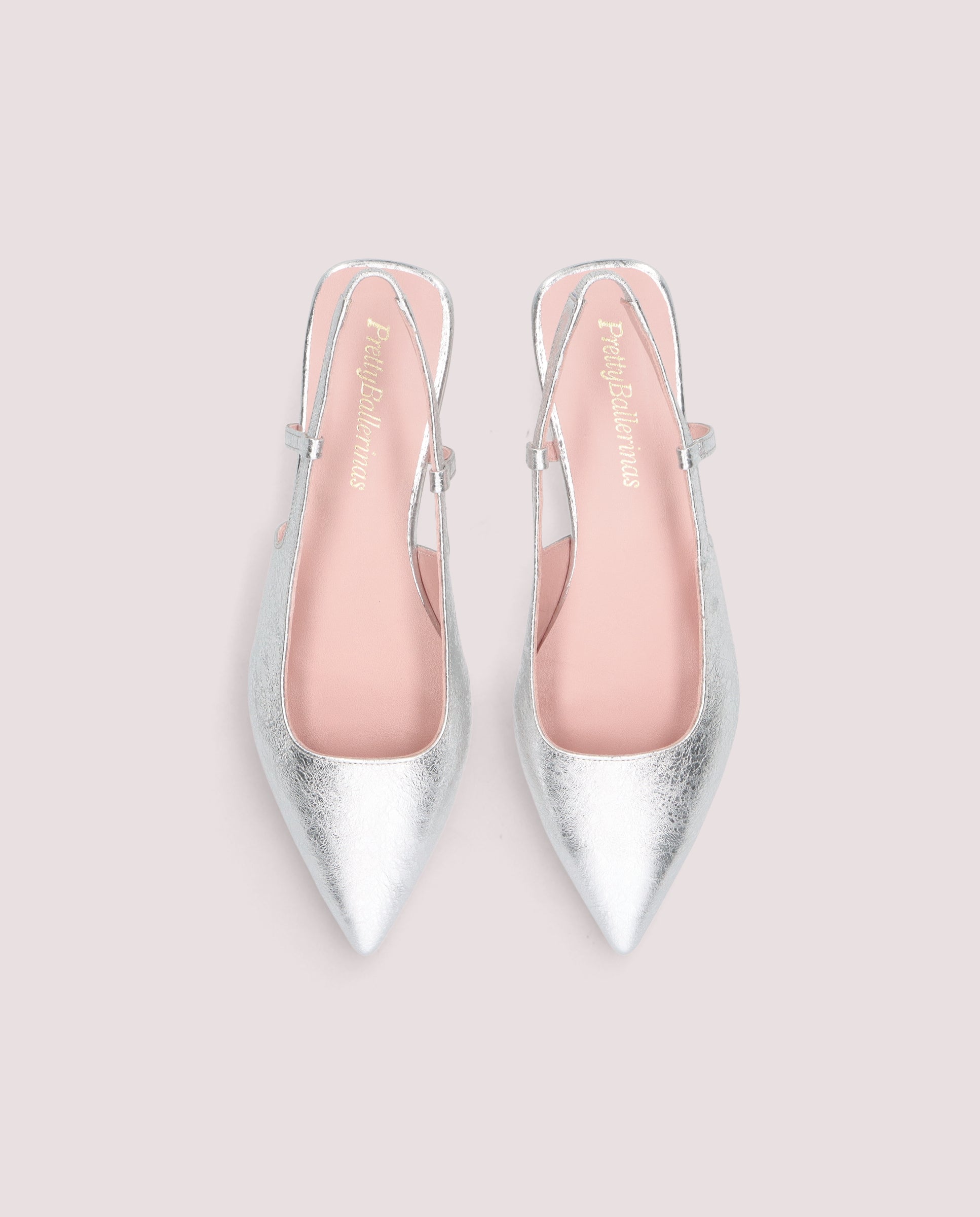 Vista alternativa de Bailarinas Yvette Plateados Pieles metalizadas por PrettyBallerinas