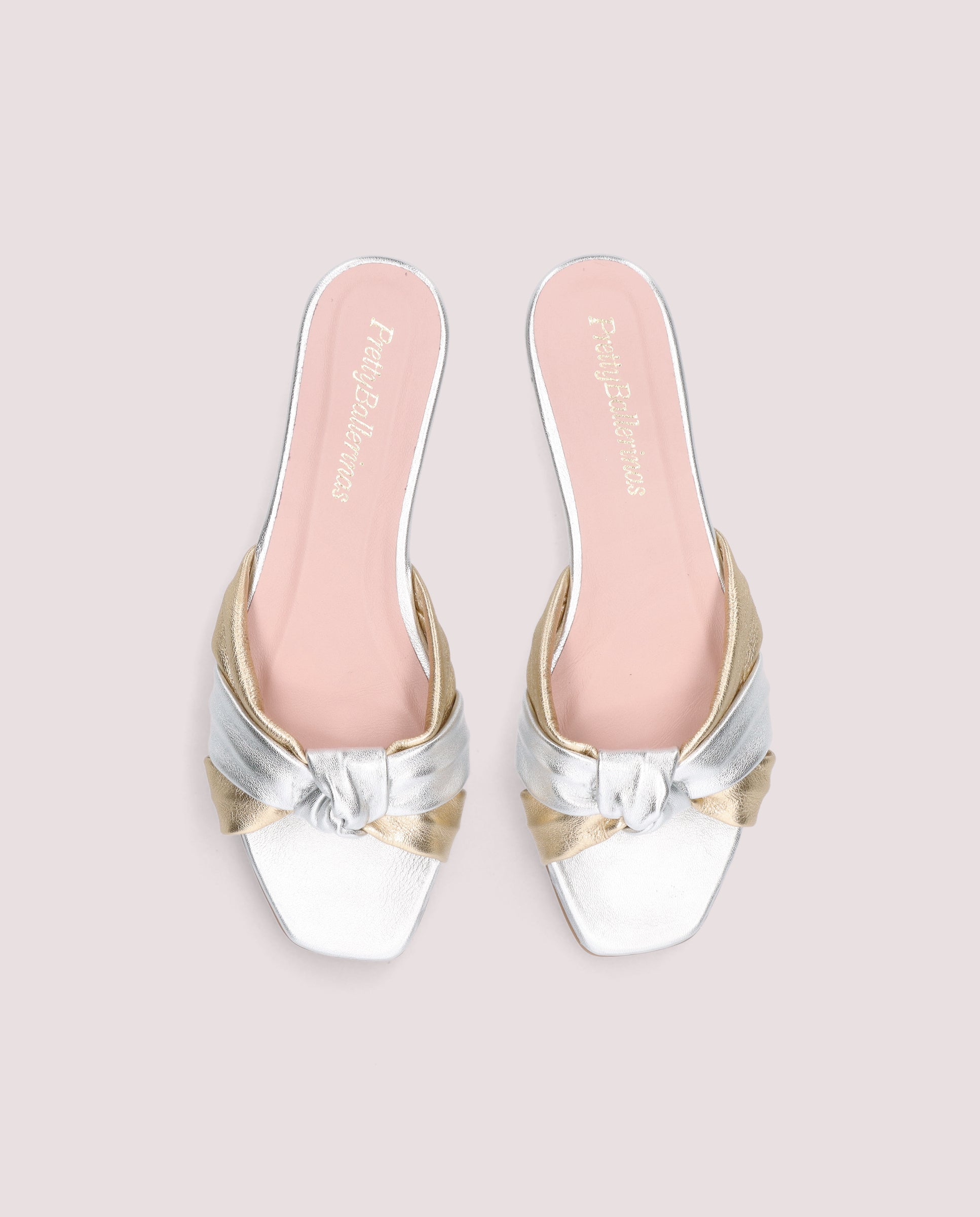 Vista alternativa de Sandalias Isla Plateados Pieles metalizadas por PrettyBallerinas