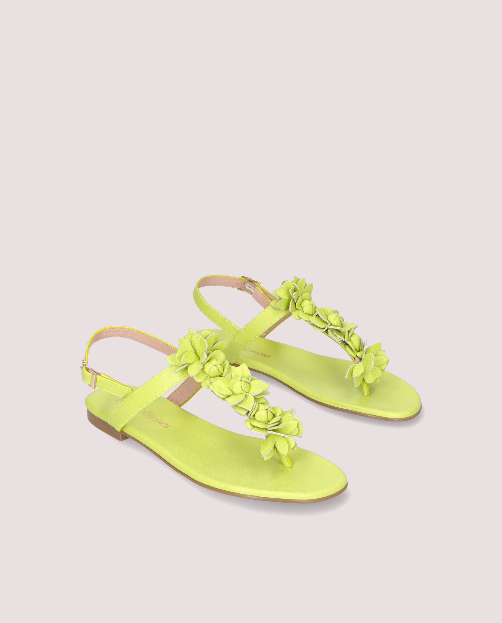 Image of Sandalias Judy Verdes Piel by PrettyBallerinas