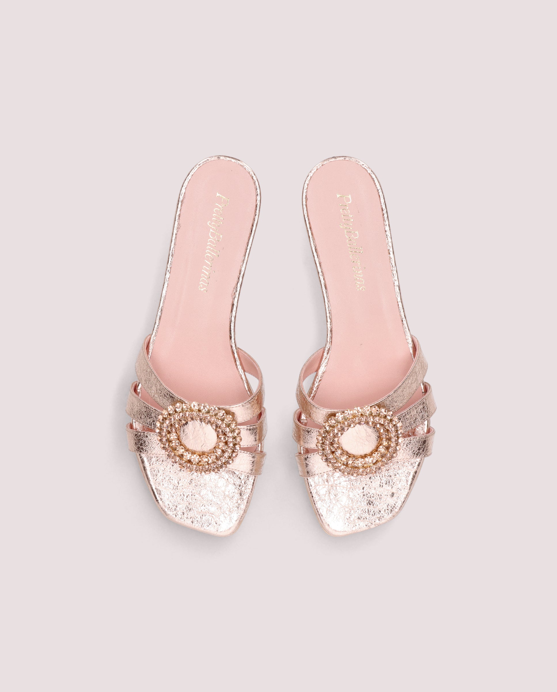 Vista alternativa de Sandalias Olivia Naranjas Pieles metalizadas por PrettyBallerinas