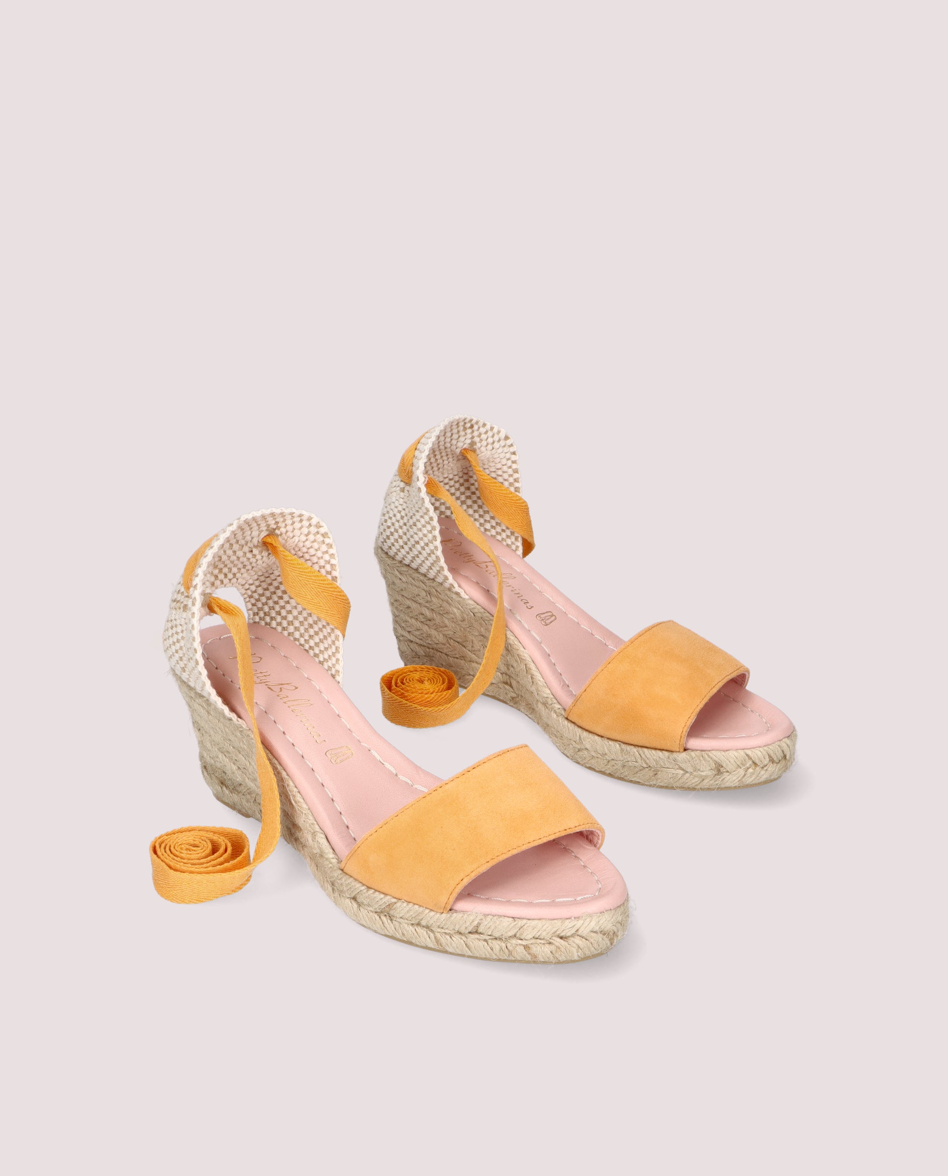 Image of Deborah Esparto Espadrilles in Orange Suede by PrettyBallerinas