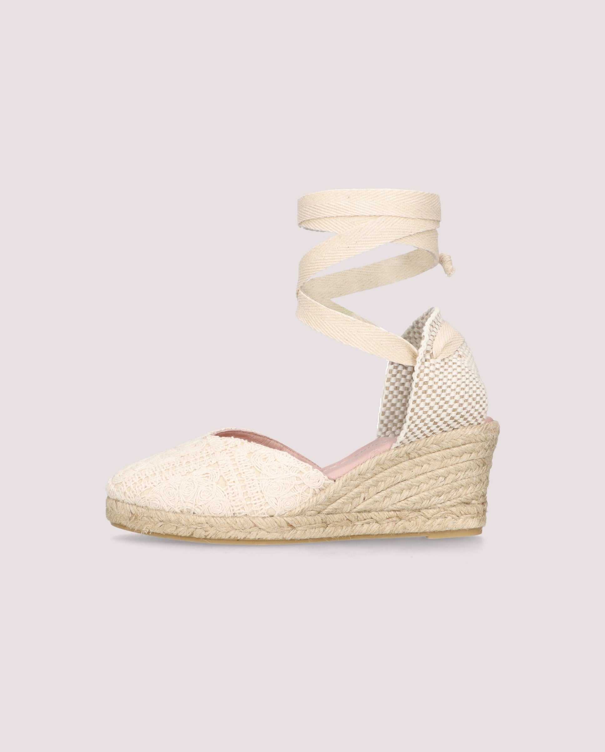 Deborah espadrille in beiger baumwolle
