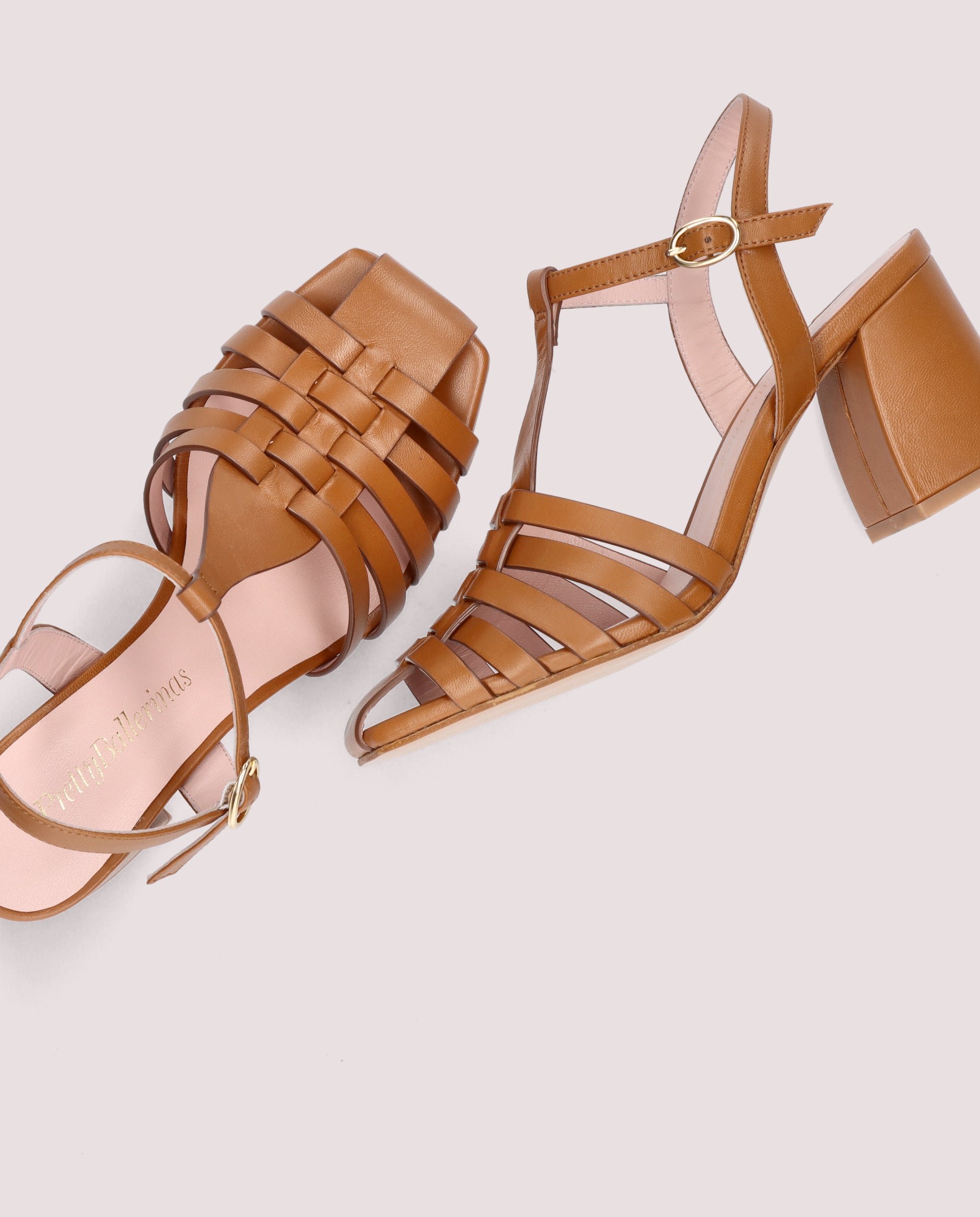 T-Bar Amanda Marrones Piel