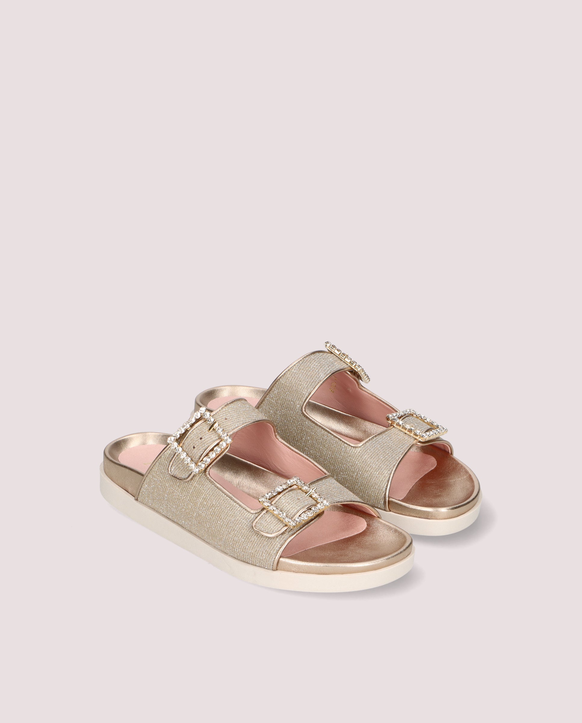 Sandalias Singer Plateados Tejidos Metalizados