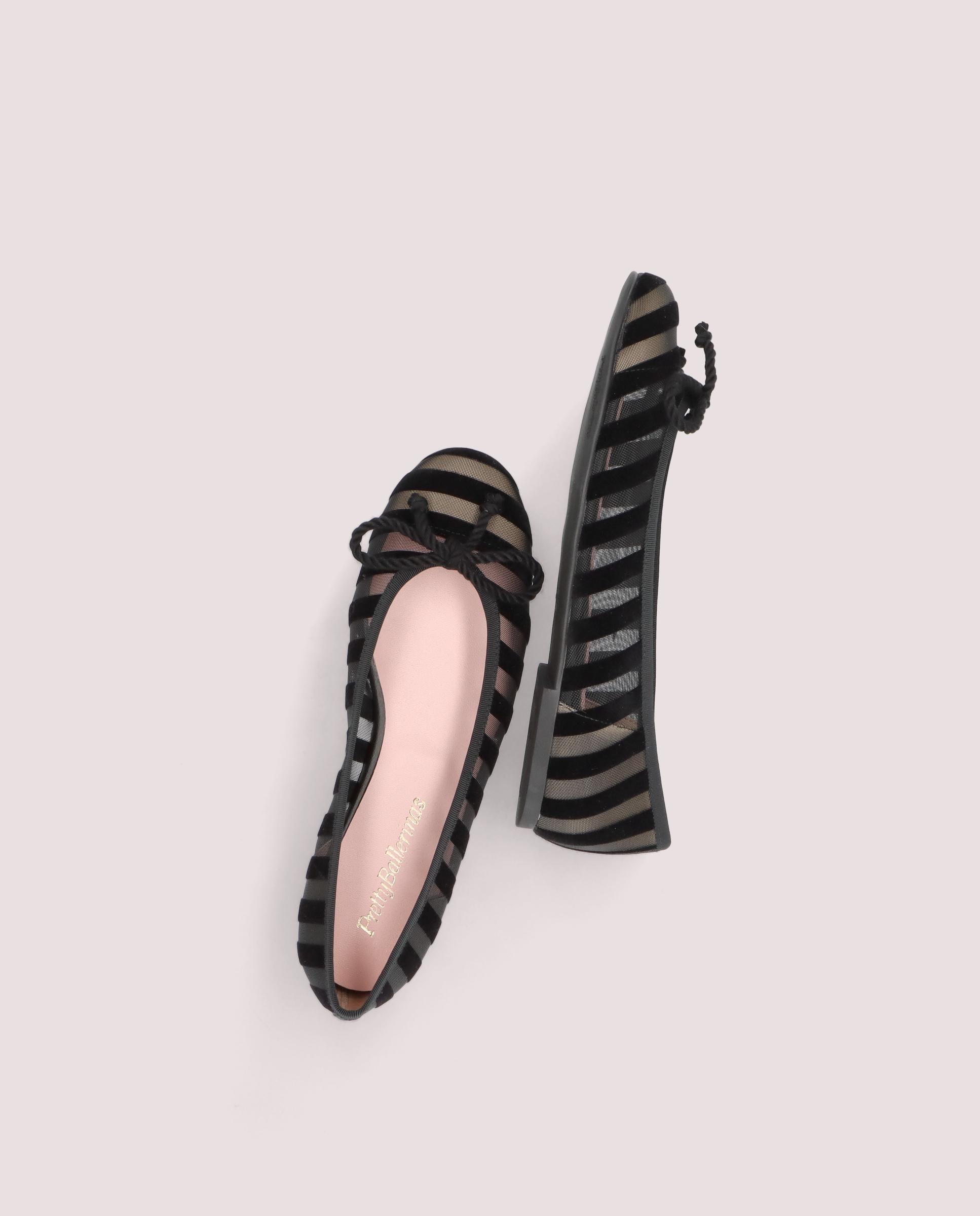 Rosario ballerina in black mesh