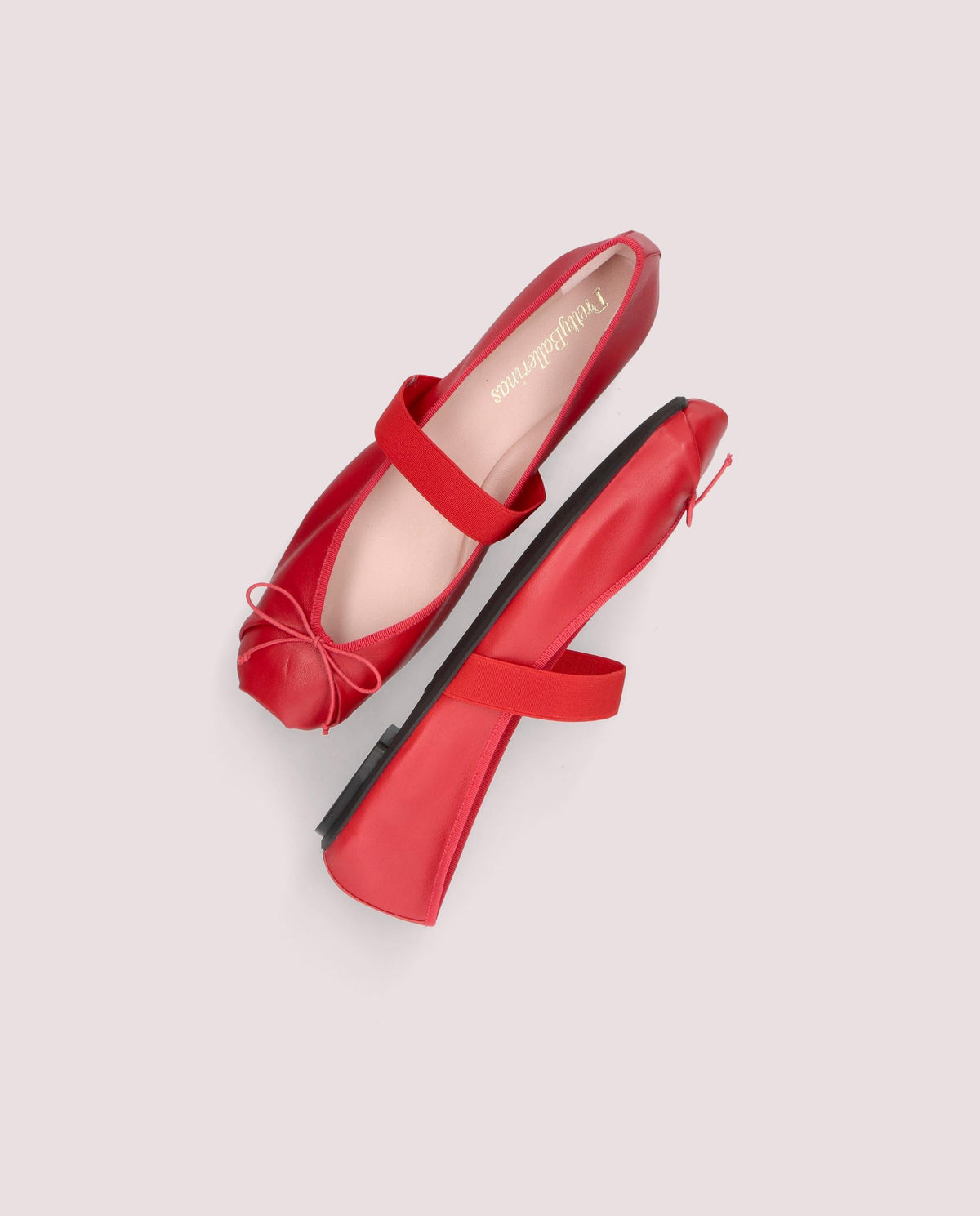 Kristen ballerina in red leather