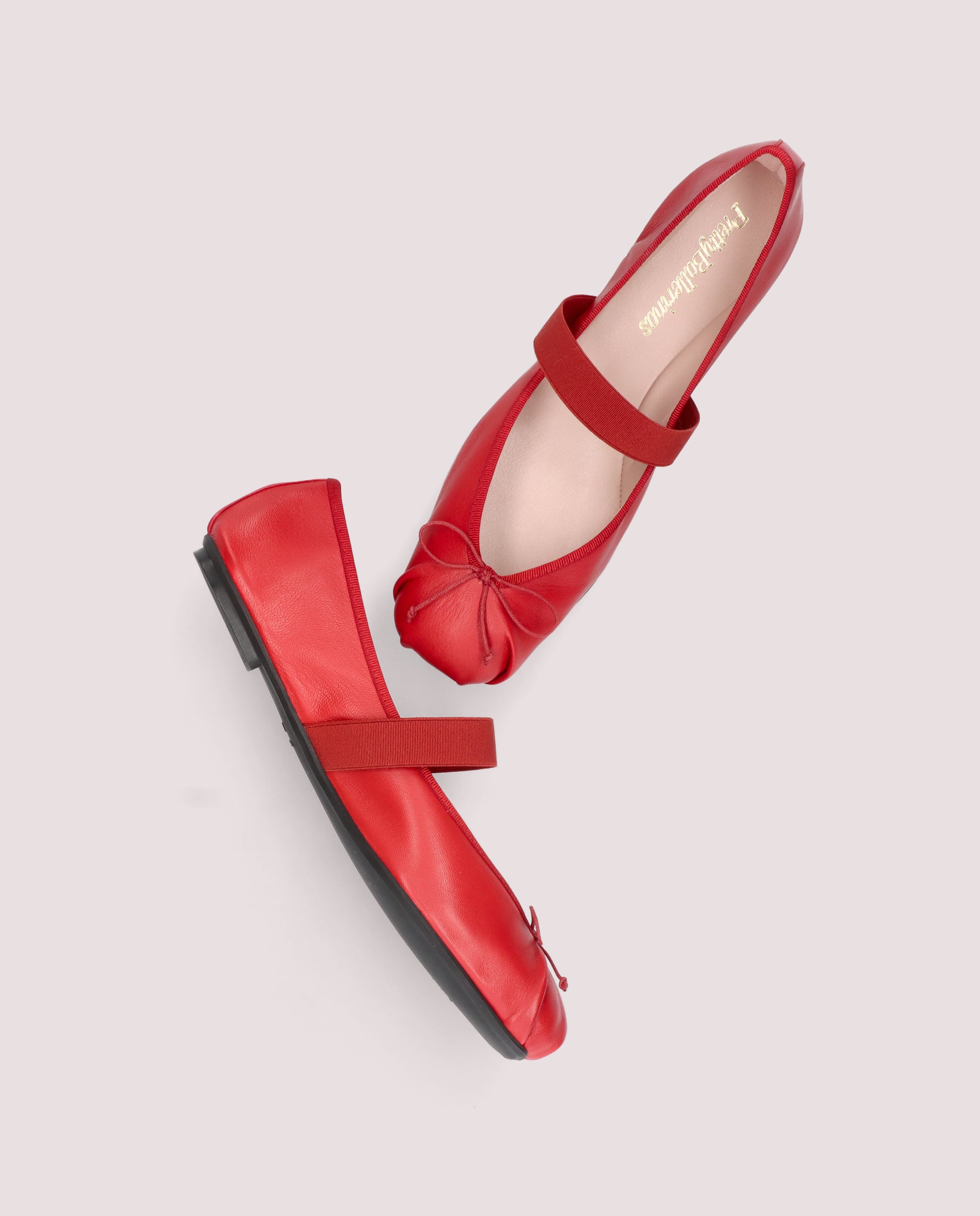 Bailarinas Kristen Rojos Piel