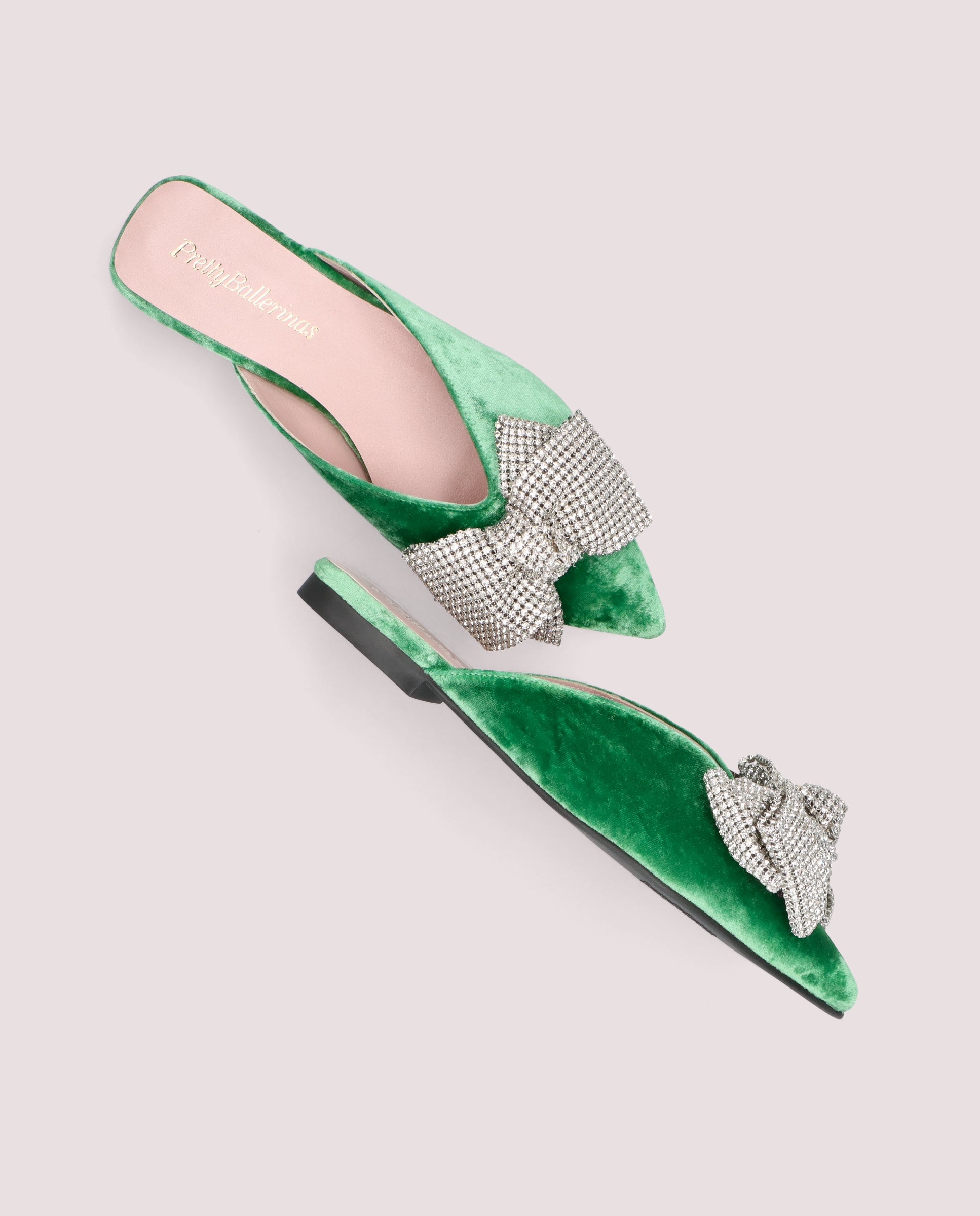 Mules Yvette Verdes Tejidos