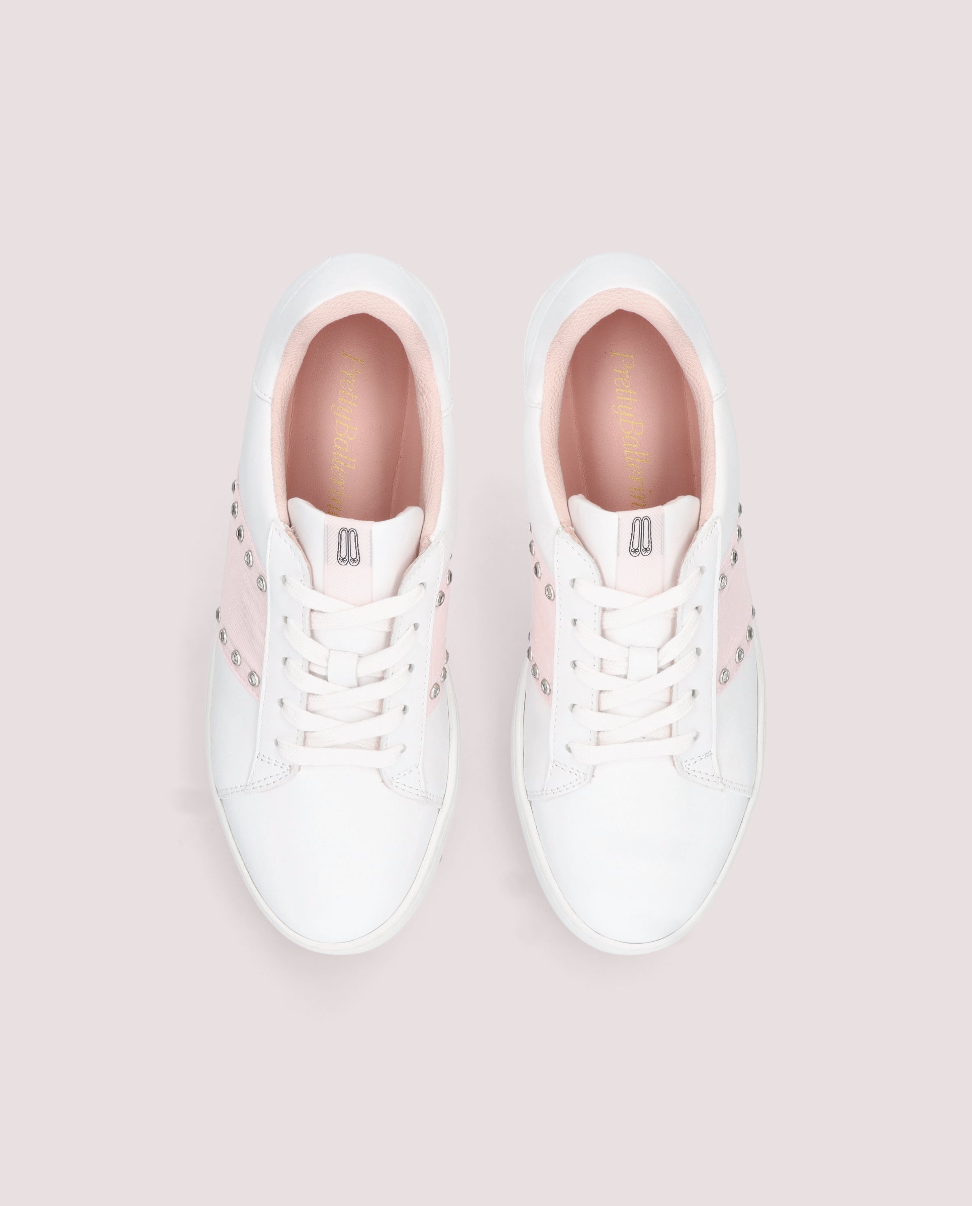 Alternative view of Cordelia WHITE LEATHER Sneakers by PrettyBallerinas