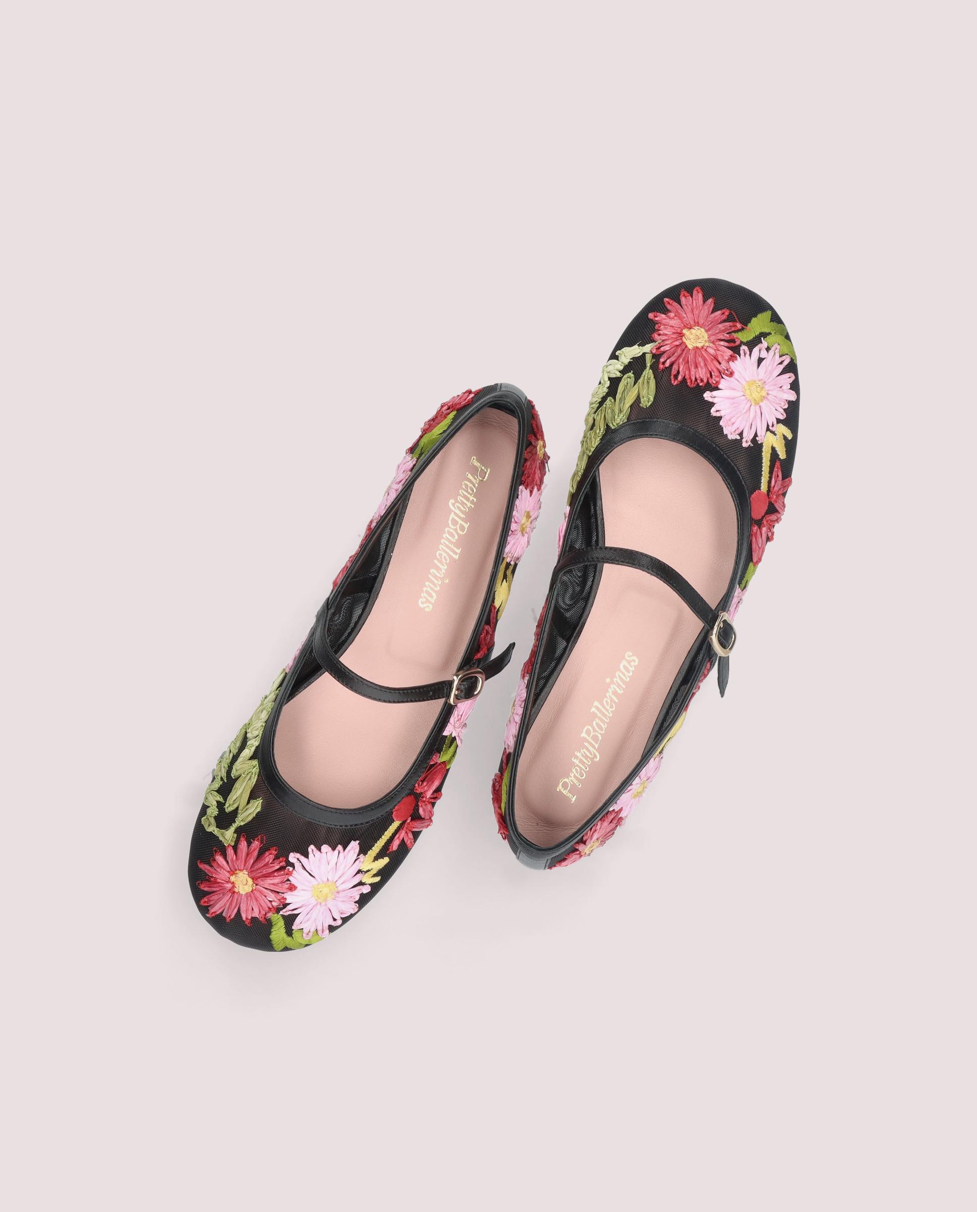 Georgia ballerina aus schwarzem mesh