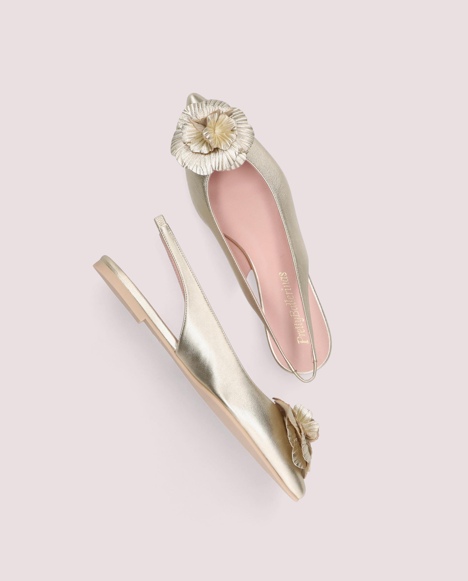 Ballerinas Ella DORADOS METALLISCHES LEDER