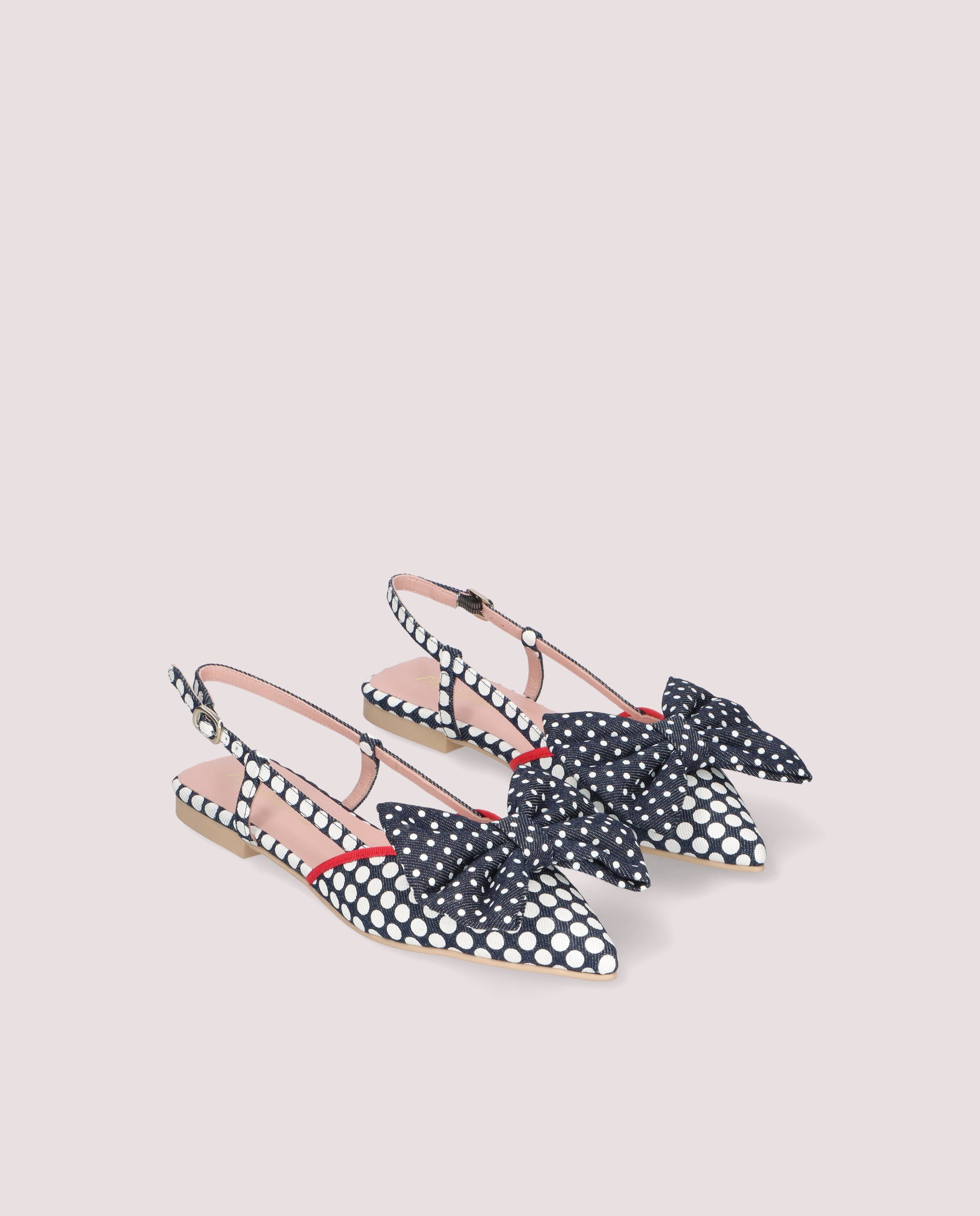 Image of Yvette BLUE FABRIC Ballet Flats by PrettyBallerinas