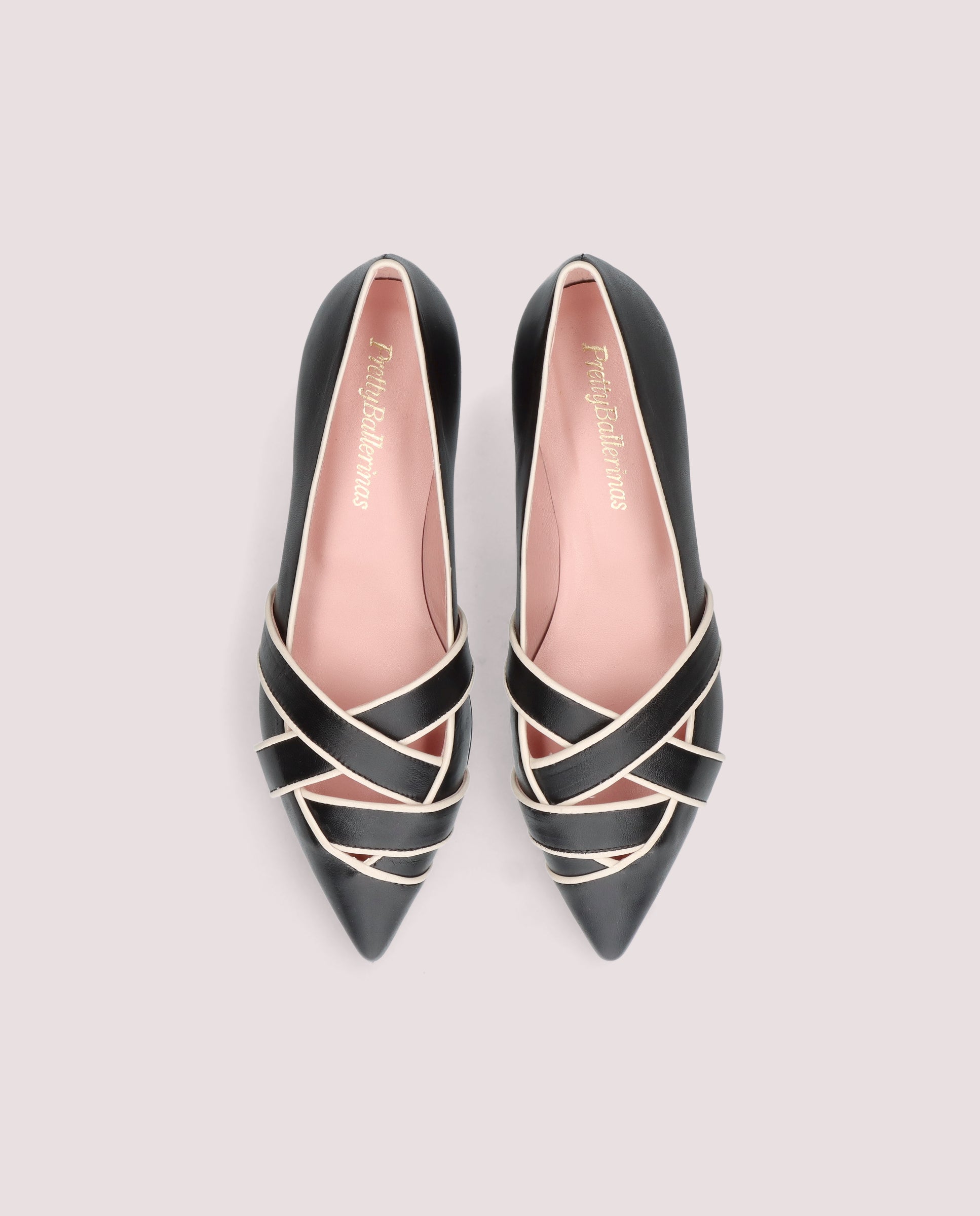 Vista alternativa de Bailarinas Clementine Negros Piel por PrettyBallerinas