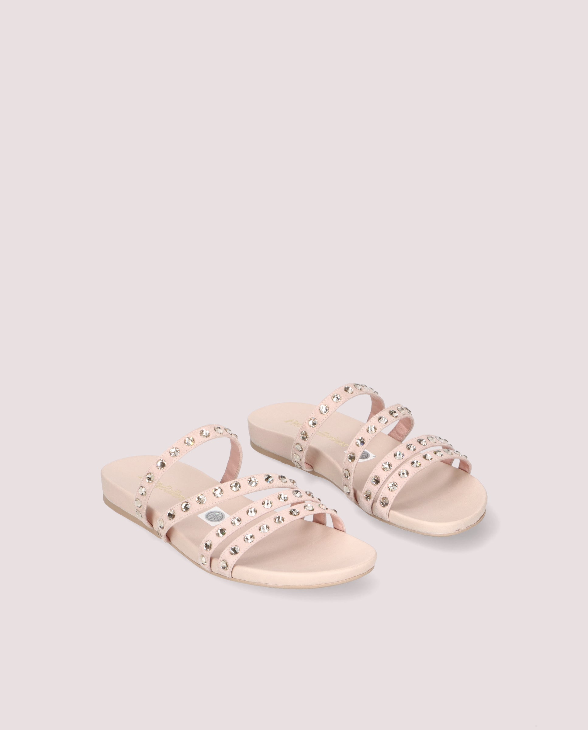 Image de Sandales Ivy en daim rose par PrettyBallerinas