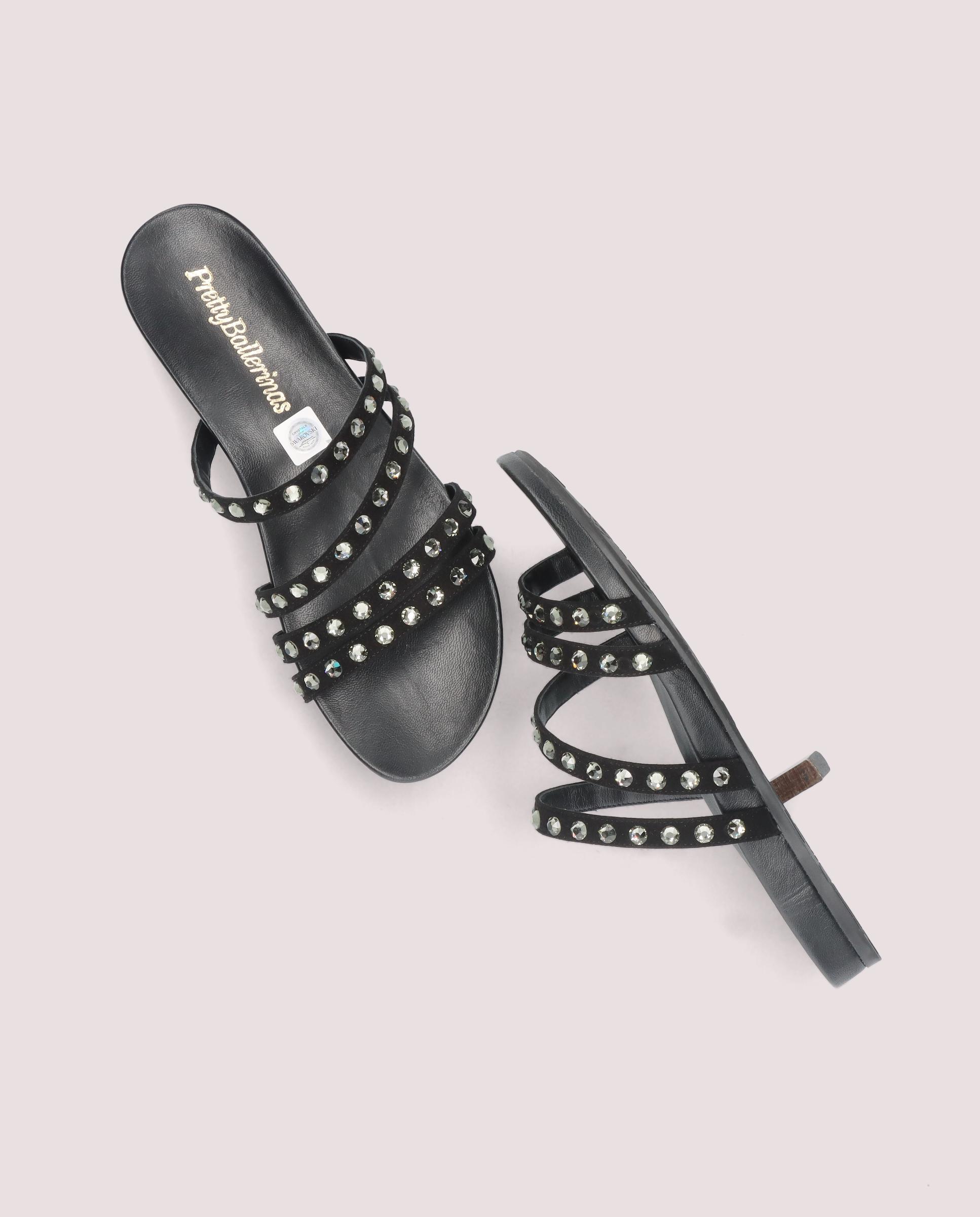 Ivy Sandalen SCHWARZ Wildleder