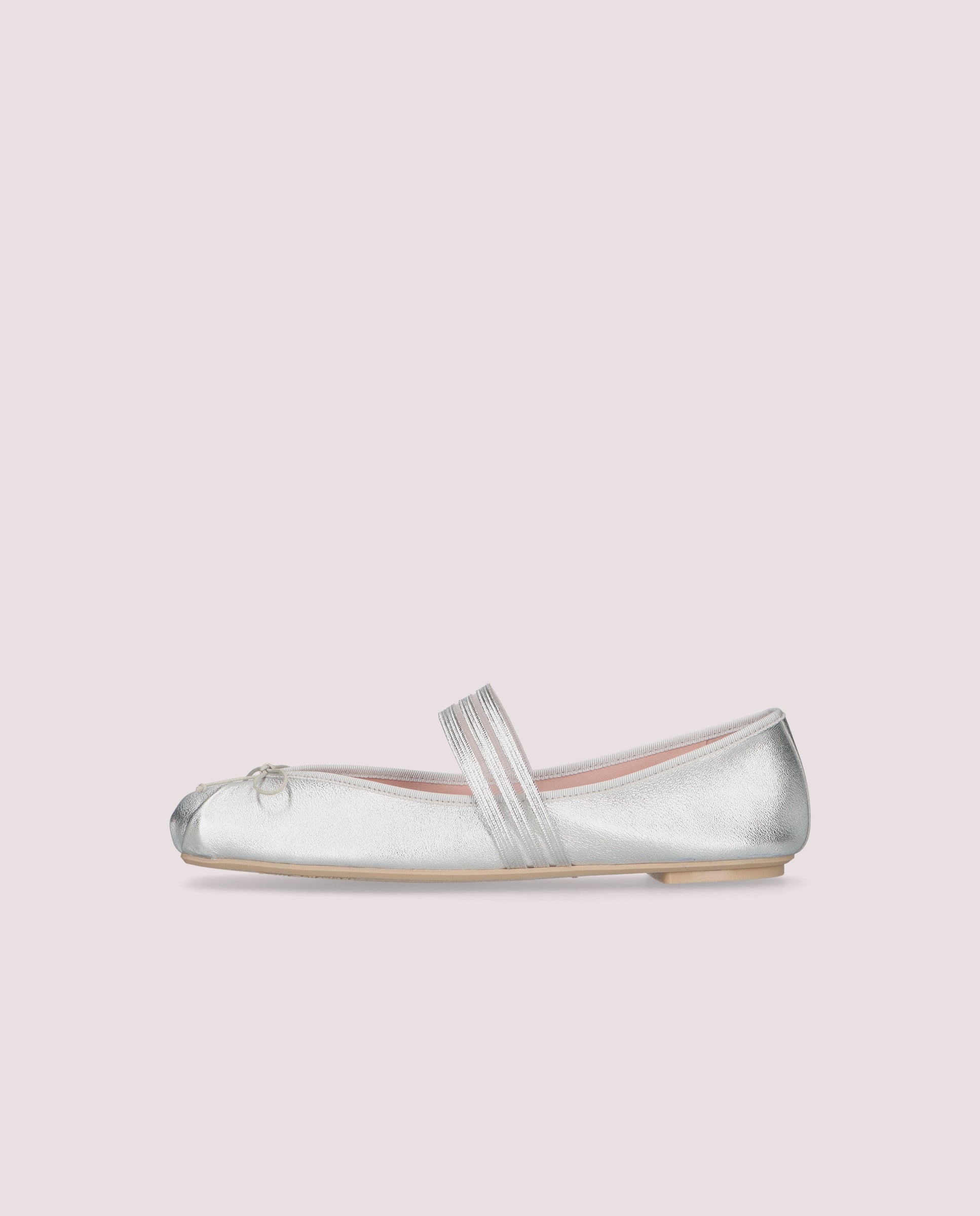 Kristen Ballet Flats SILVER METALLIC LEATHERS