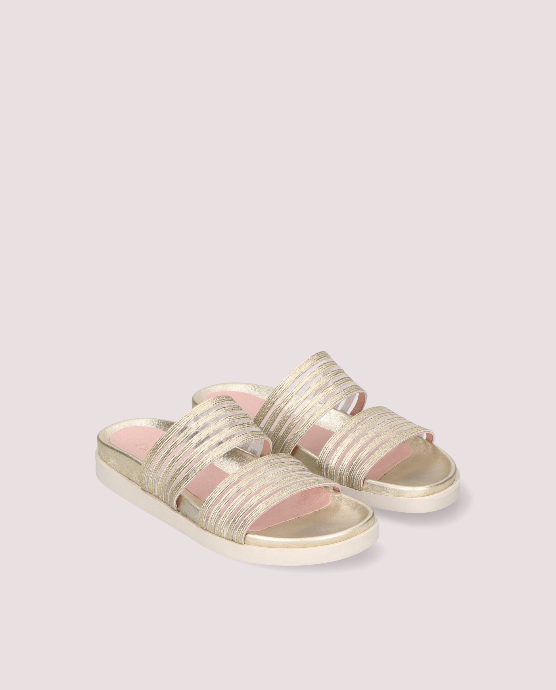 Image de Sandales tissées dorées Singer par PrettyBallerinas