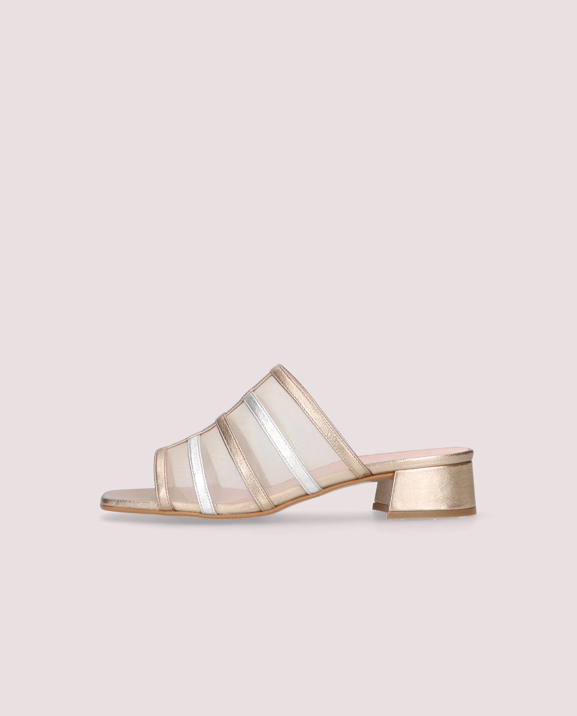 Sandalias Cannes Dorados Pieles metalizadas