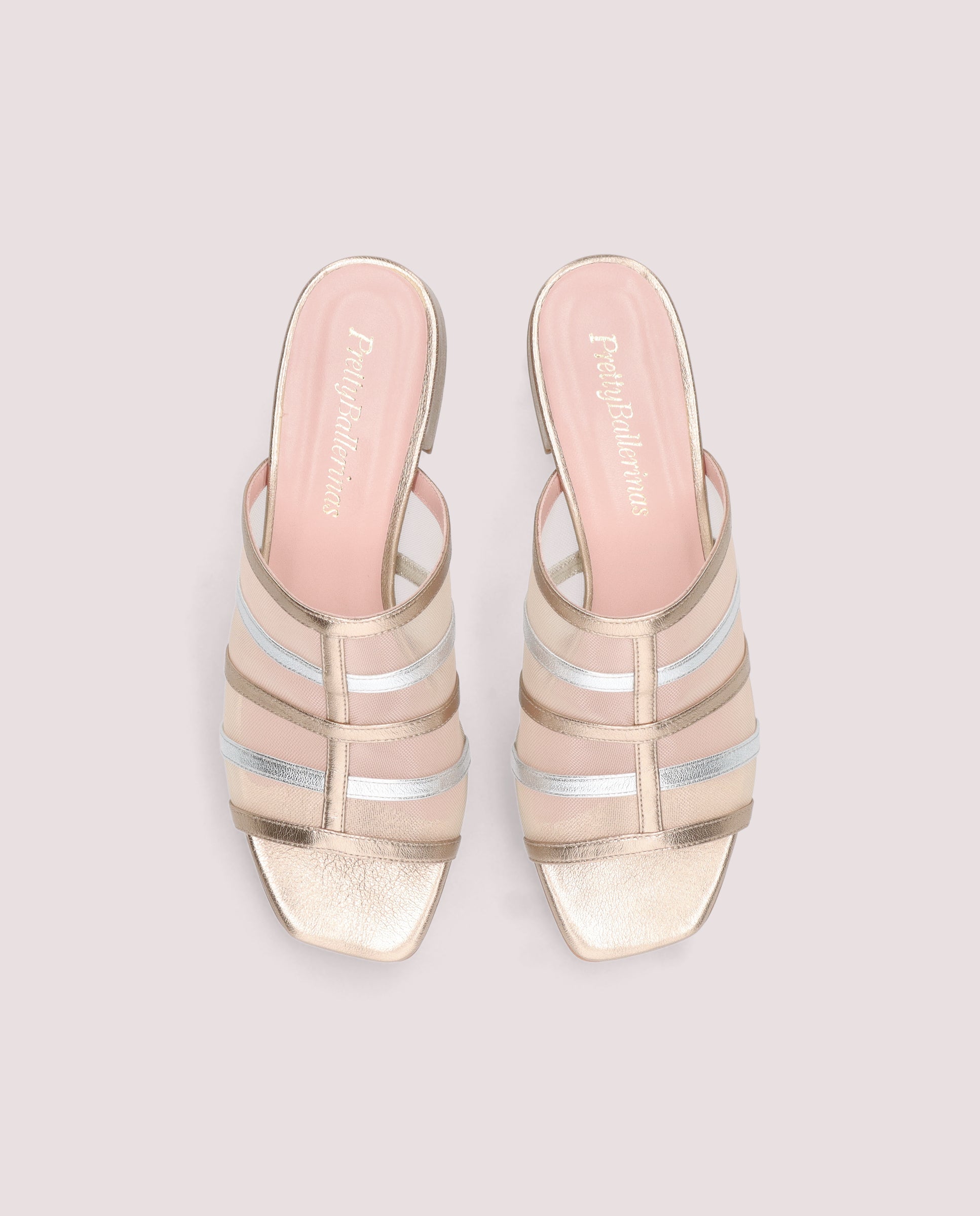 Alternative view of Sandalias Cannes Dorados Pieles metalizadas by PrettyBallerinas