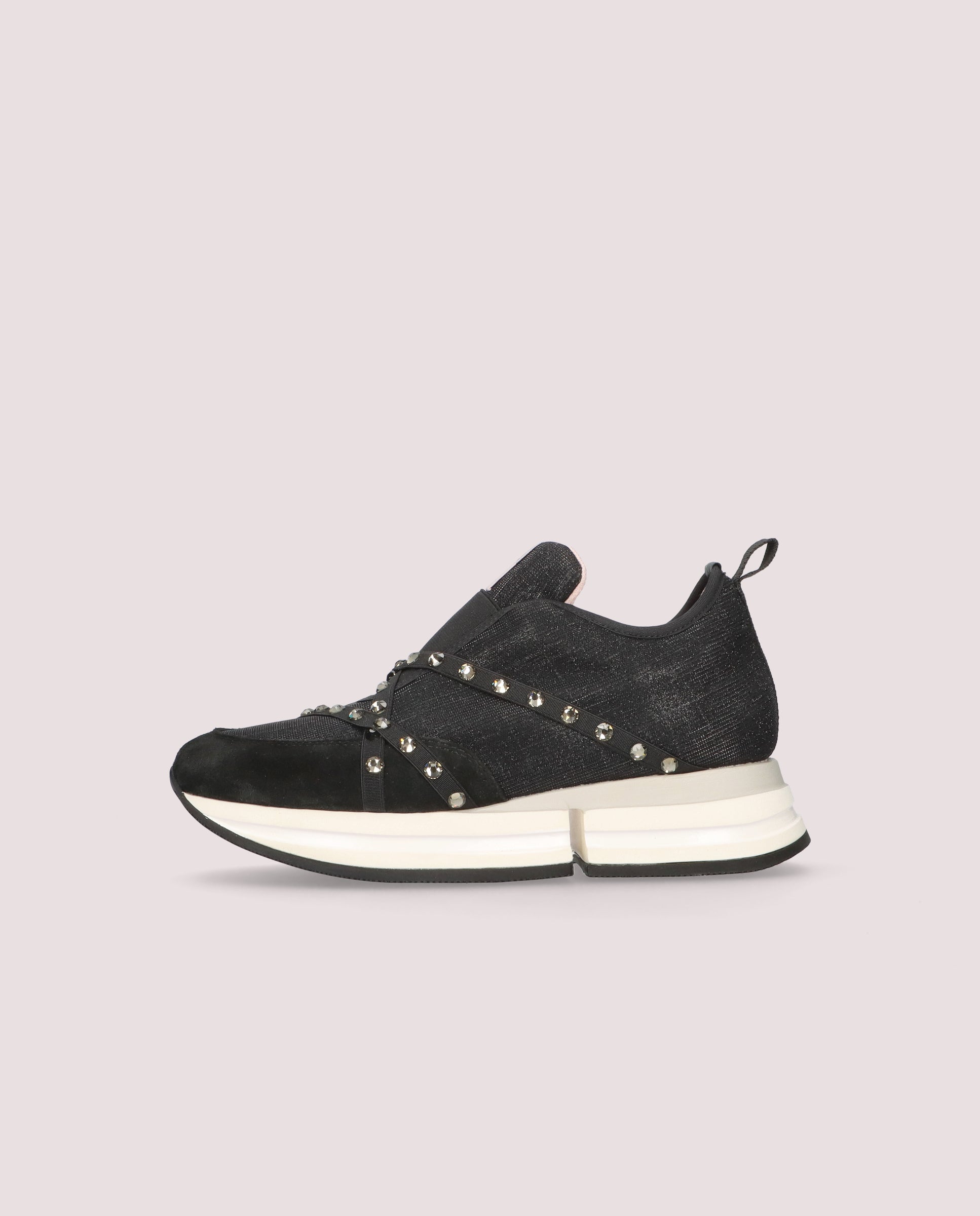 Deportivos Christy Negros Tejidos metalizados