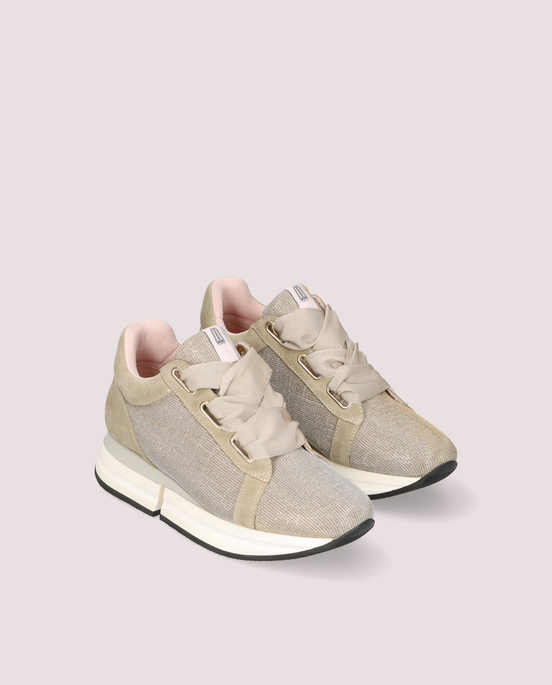 Deportivos Christy Plateados Tejidos metalizados