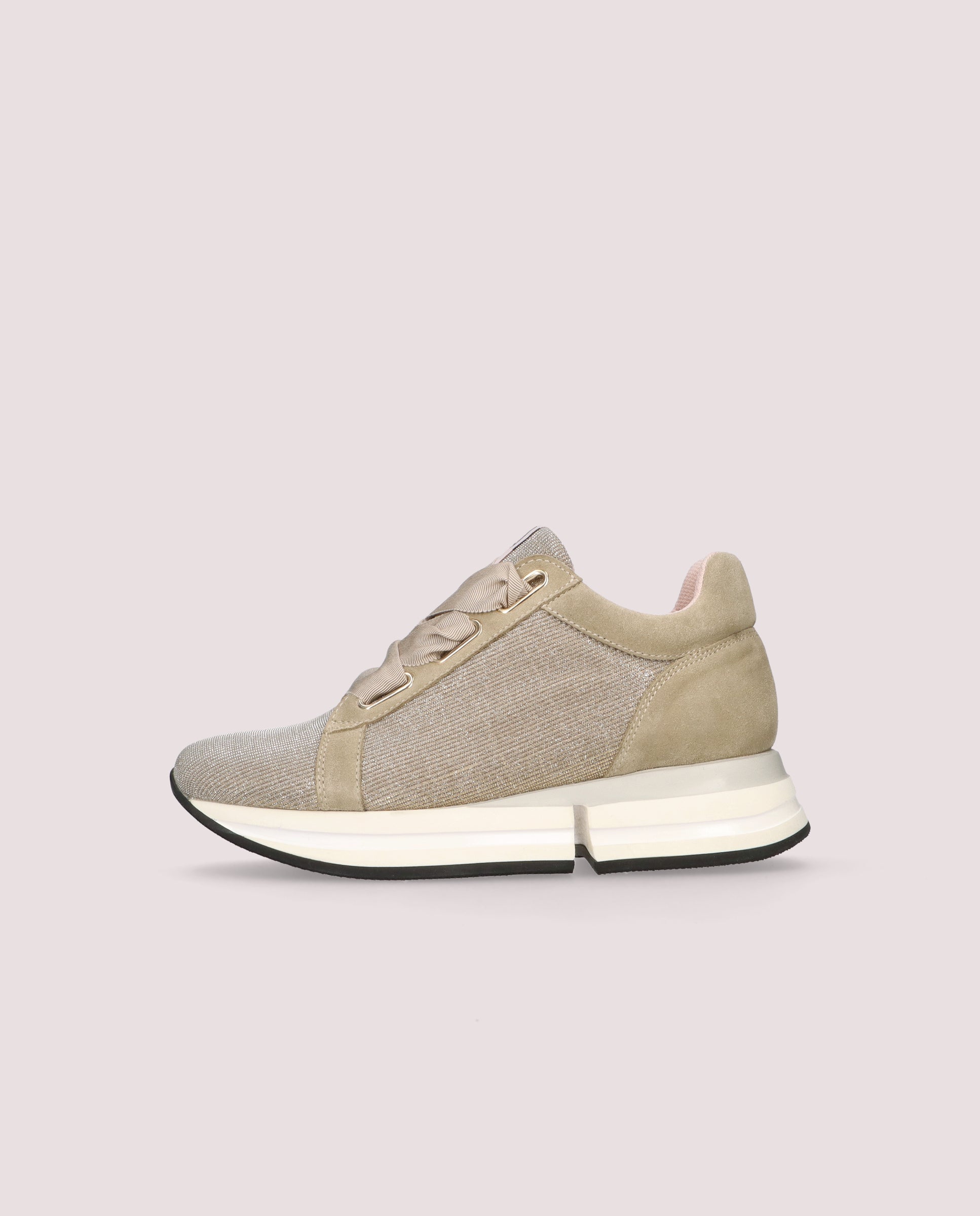 Deportivos Christy Plateados Tejidos metalizados