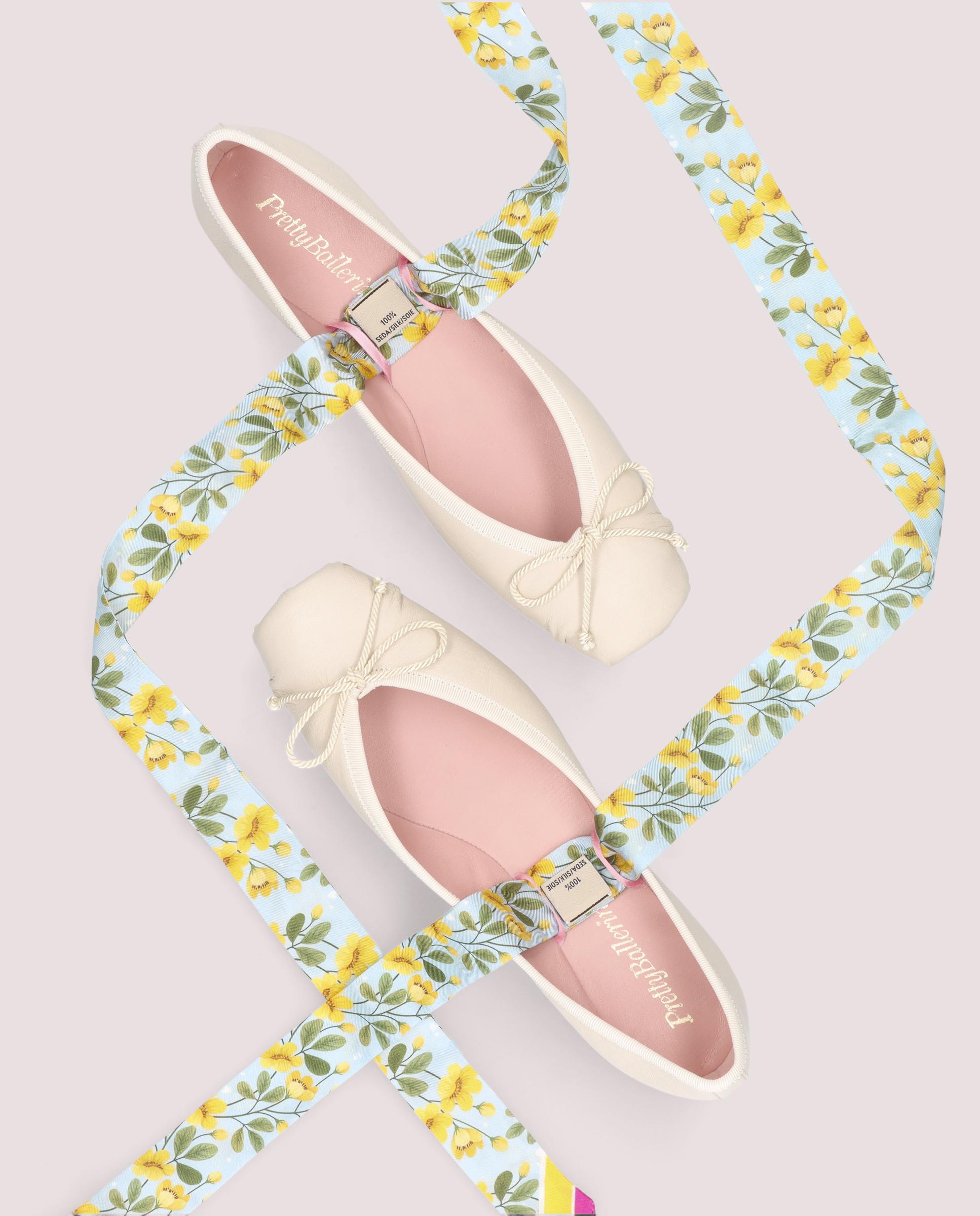 Kristen Ballet Flats WHITE LEATHER