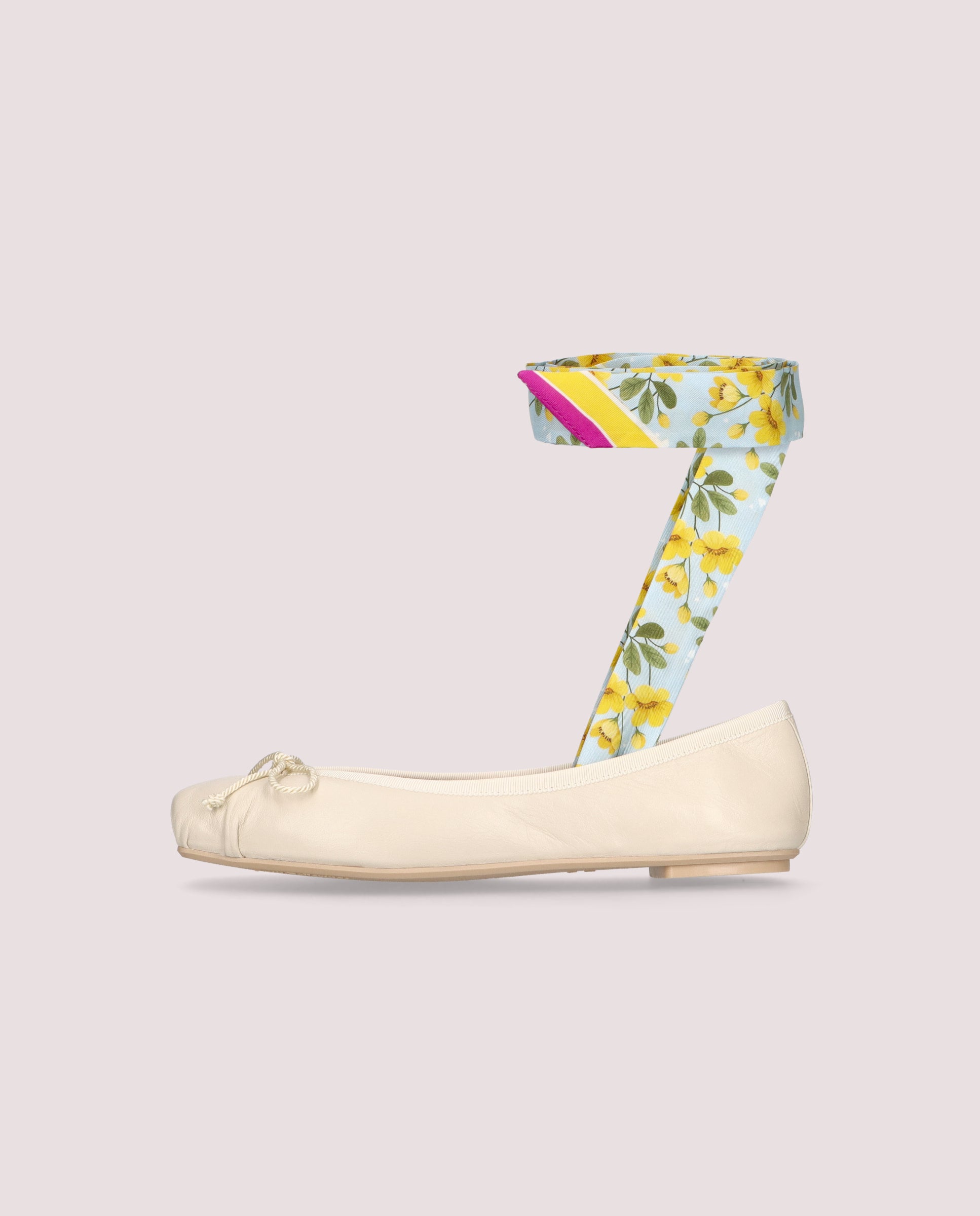 Kristen Ballet Flats WHITE LEATHER