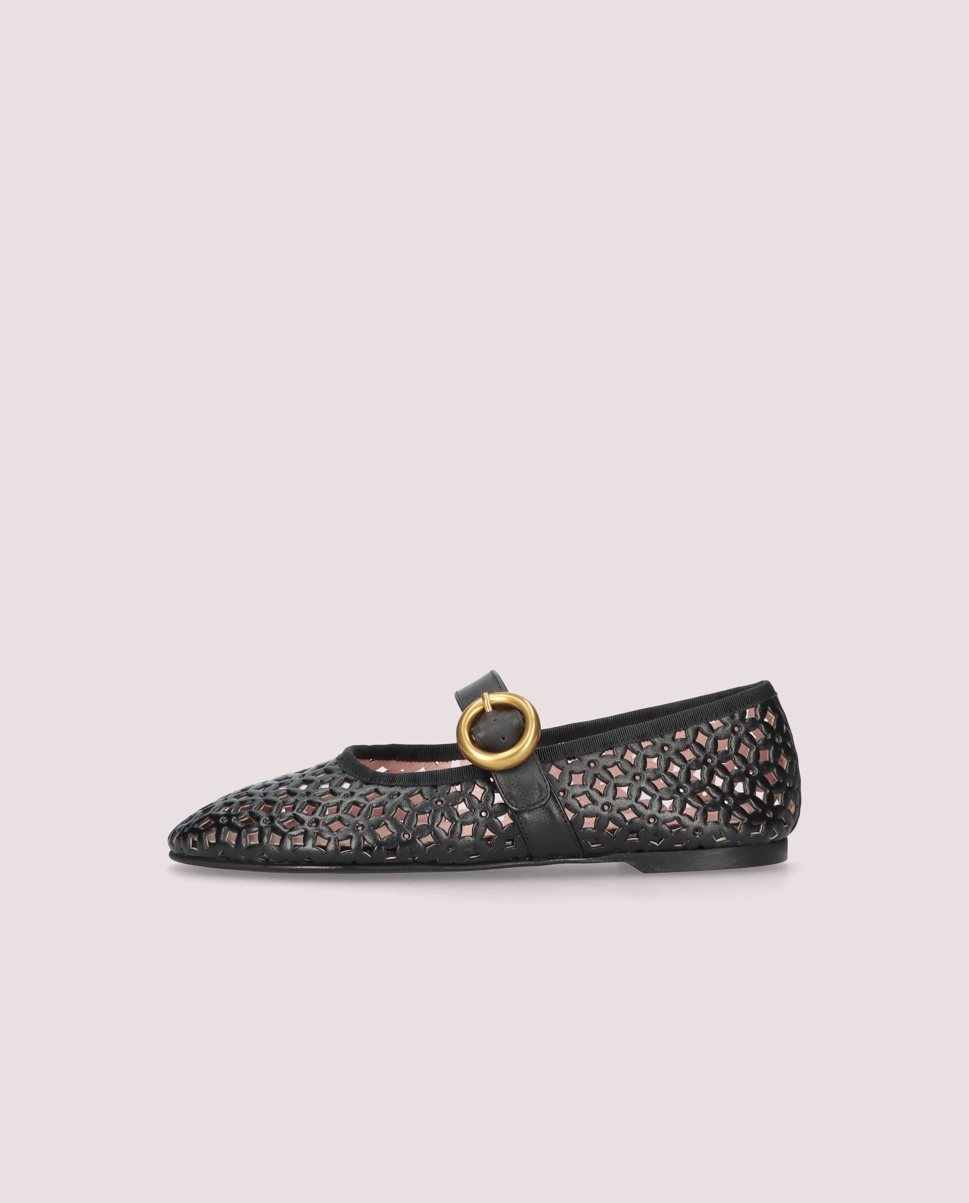 Ballerinas Georgia SCHWARZ LEDER