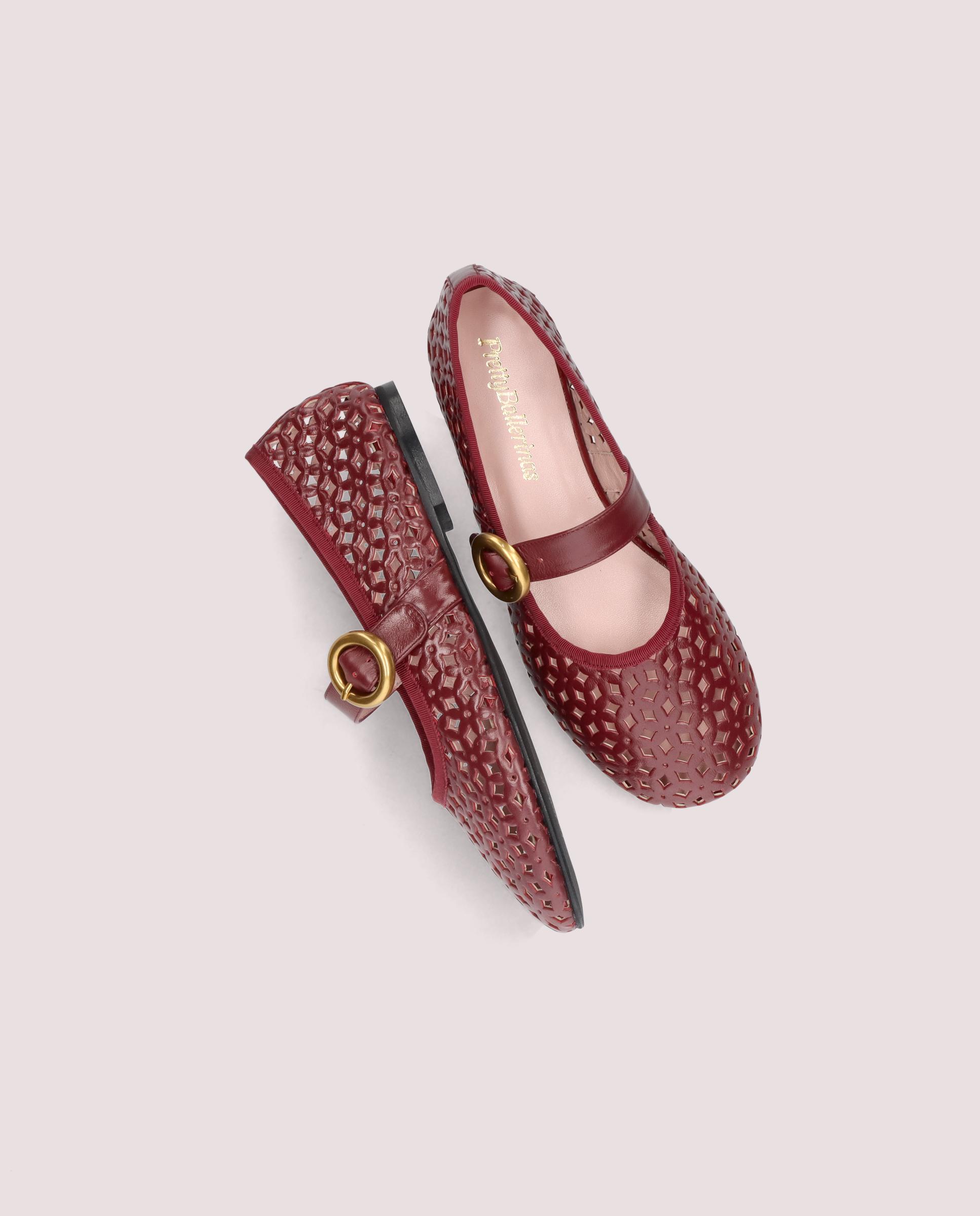 Georgia Ballet Flats RED LEATHER