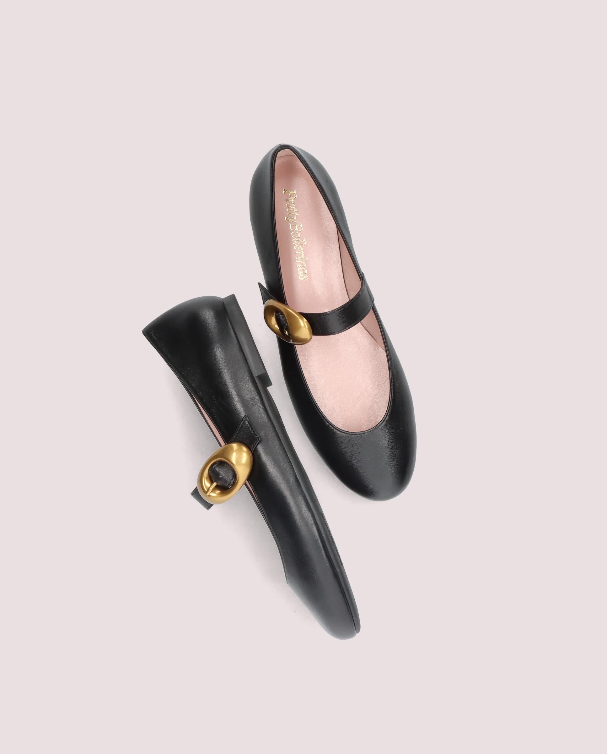 Ballerinas Nicole SCHWARZ LEDER