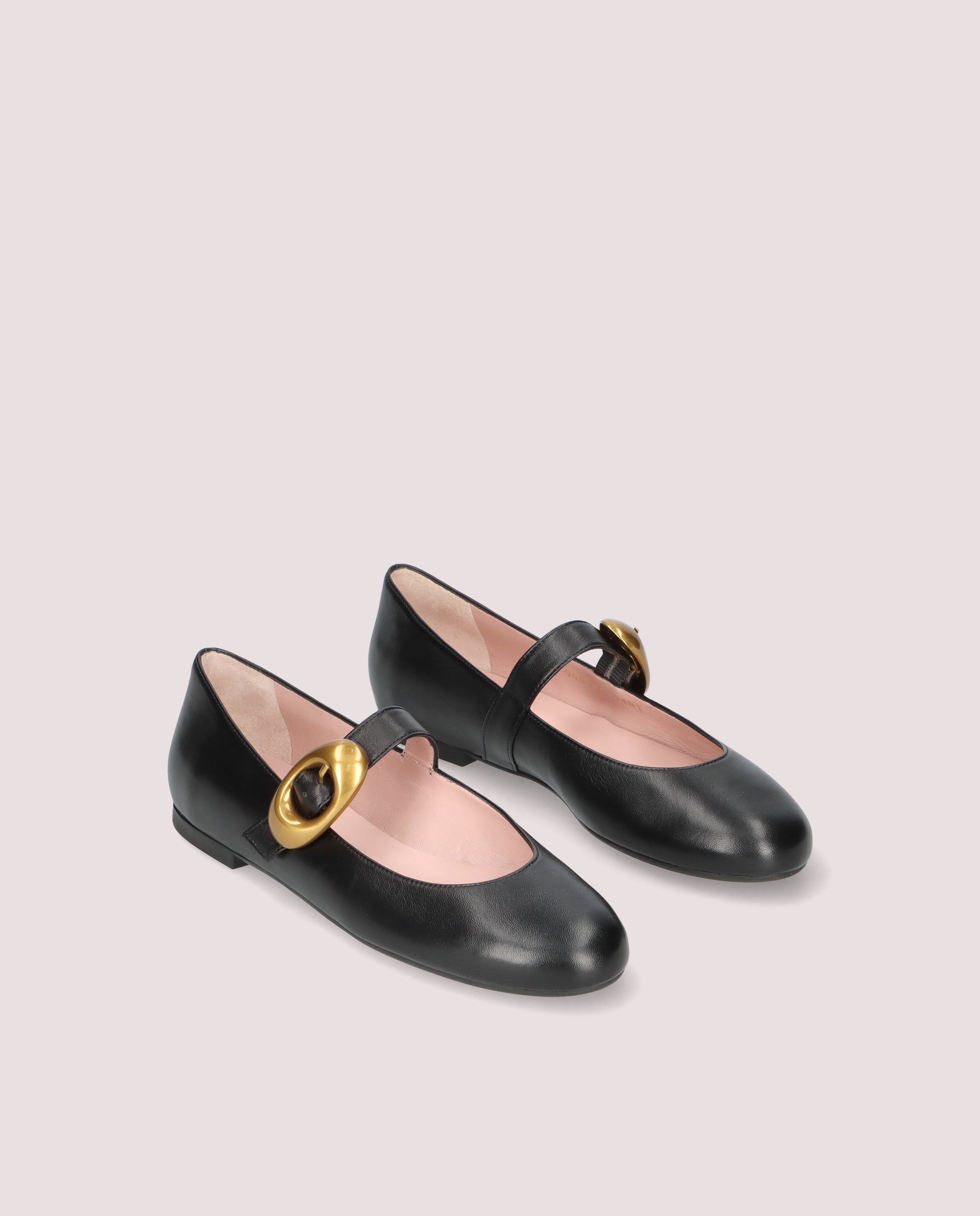 Image of Nicole Ballet Flats BLACK LEATHER by PrettyBallerinas