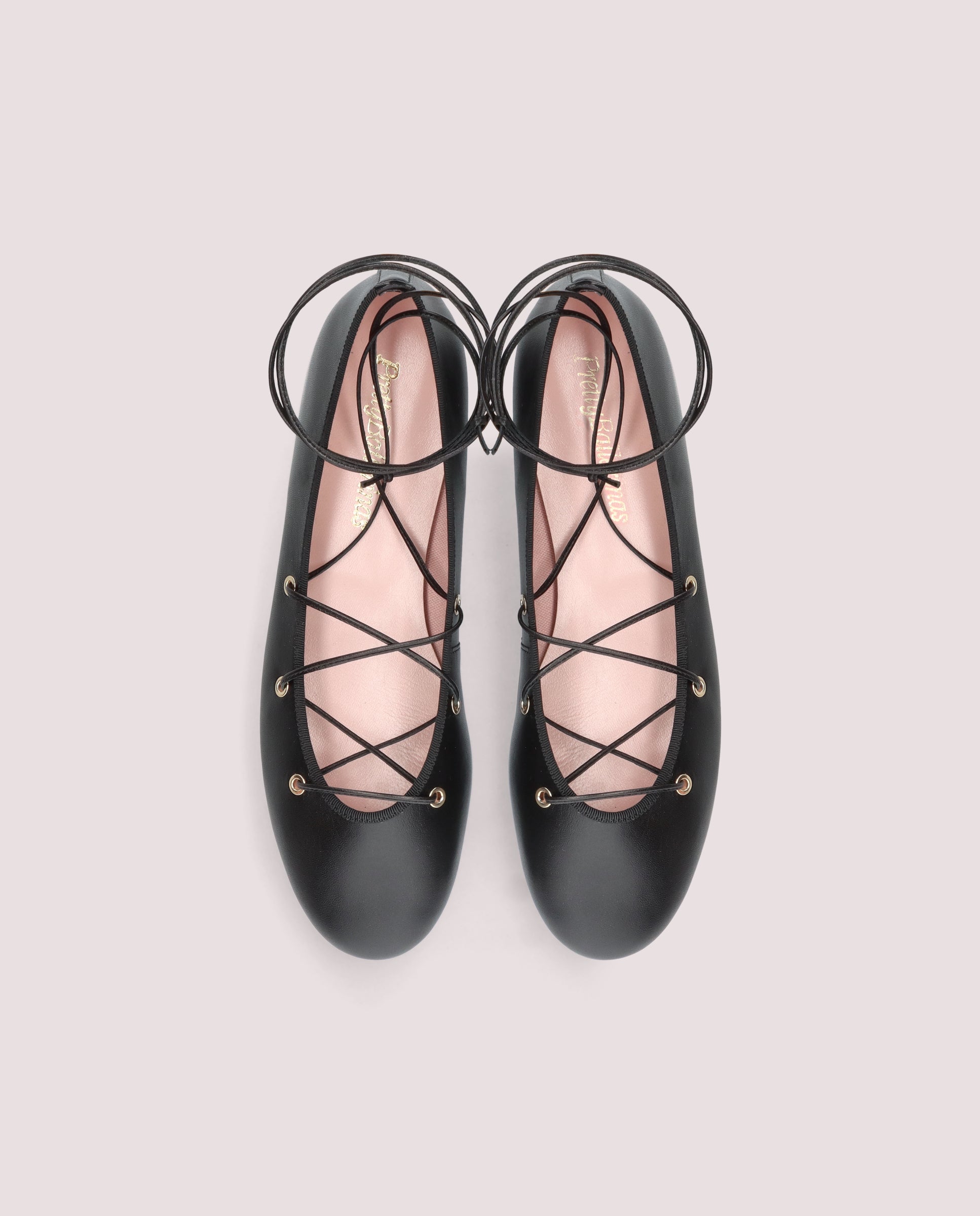 Alternative view of Nicole Ballet Flats BLACK LEATHER by PrettyBallerinas