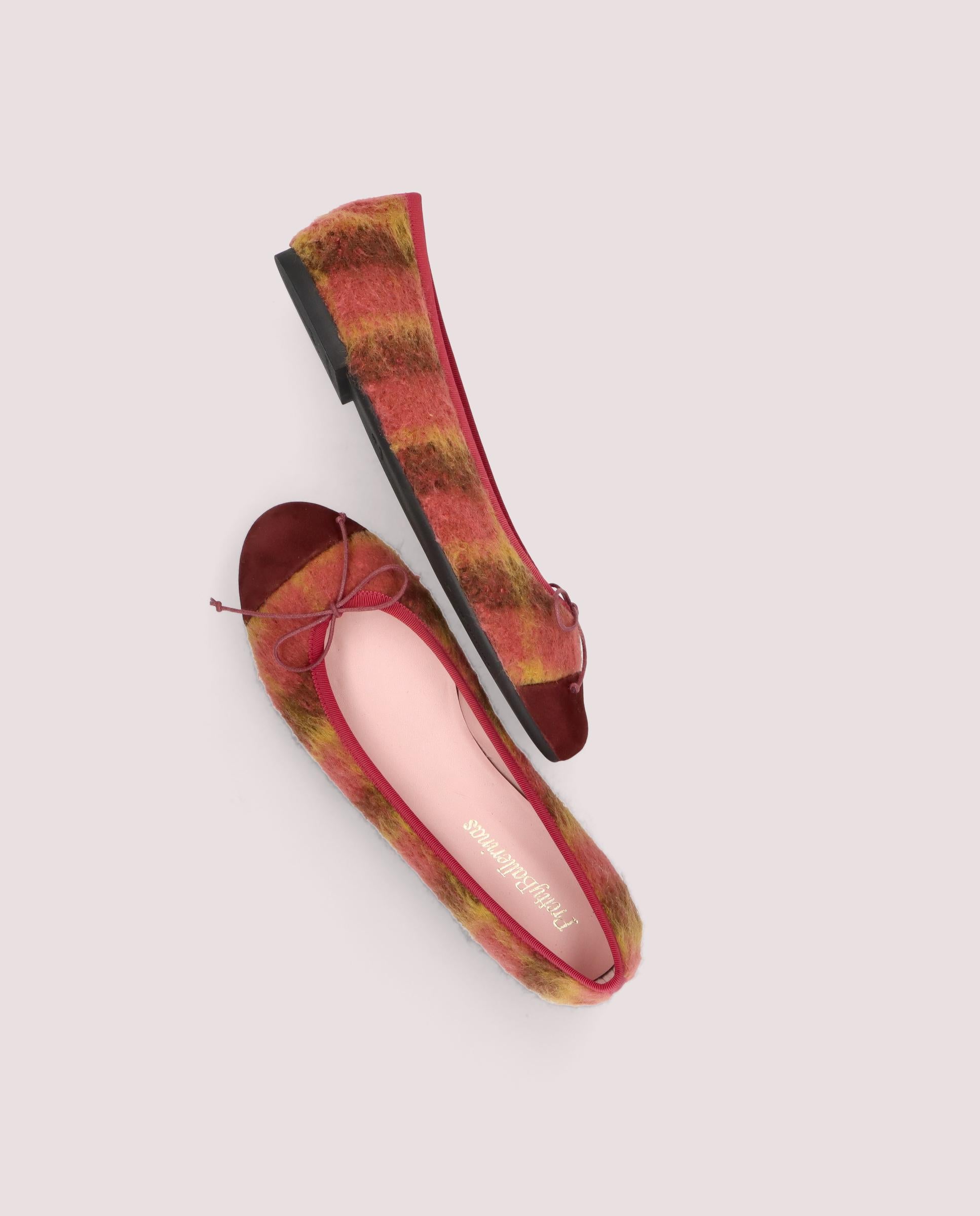 Nicole ballerina in tartan printed textile