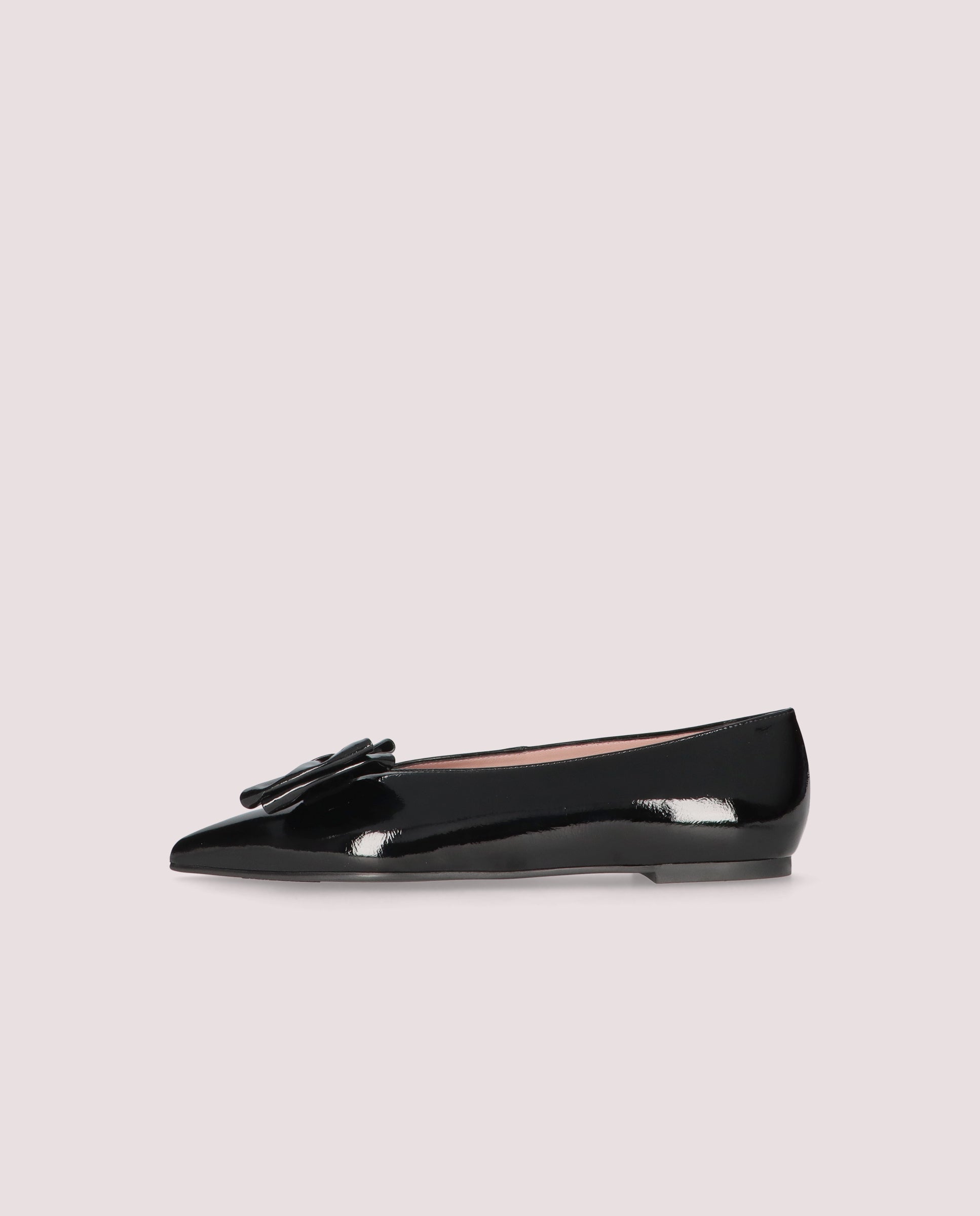Ballerines Ella en cuir verni noir