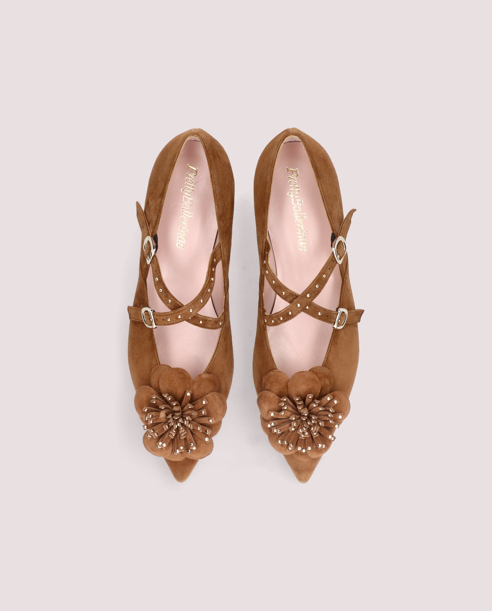 Alternative view of Ella Ballet Flats BROWN SUEDE by PrettyBallerinas
