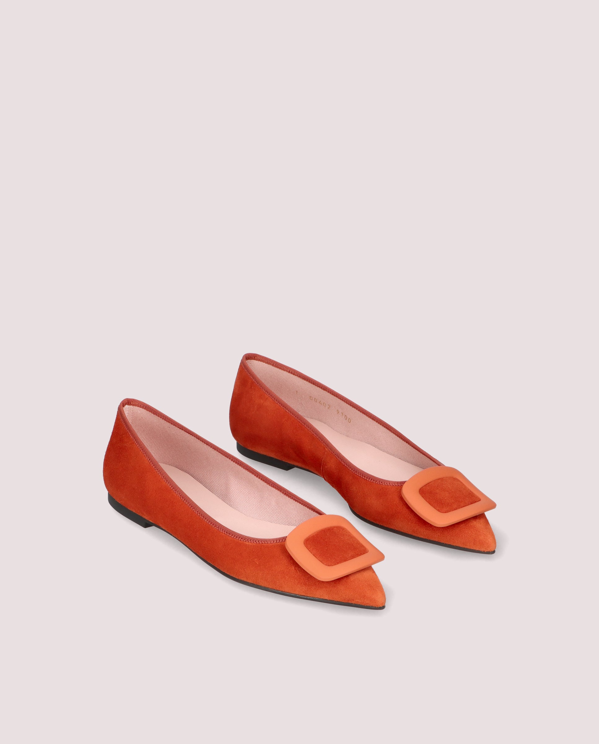 Image of Ella Ballet Flats ORANGE SUEDE by PrettyBallerinas