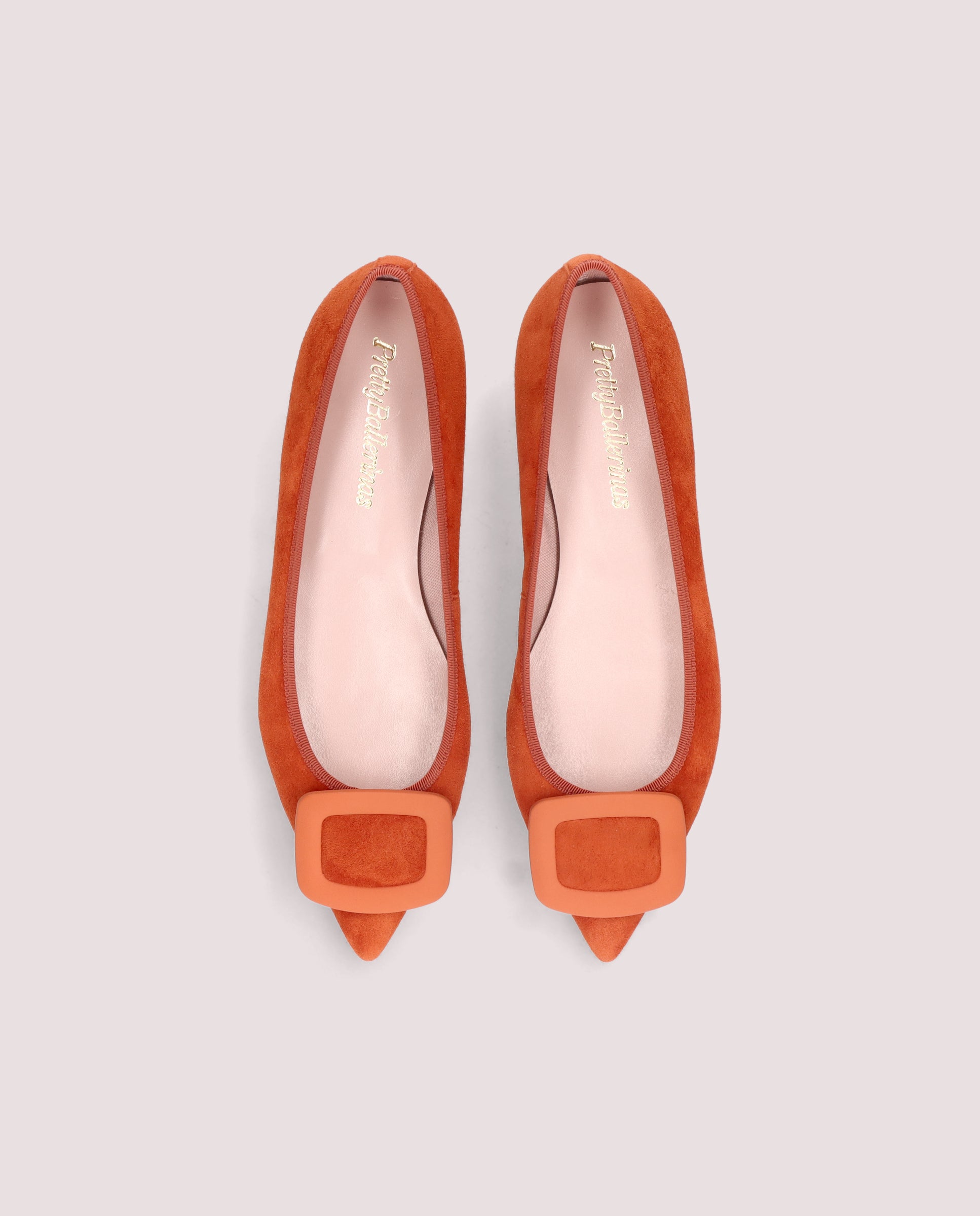 Alternative view of Ella Ballet Flats ORANGE SUEDE by PrettyBallerinas